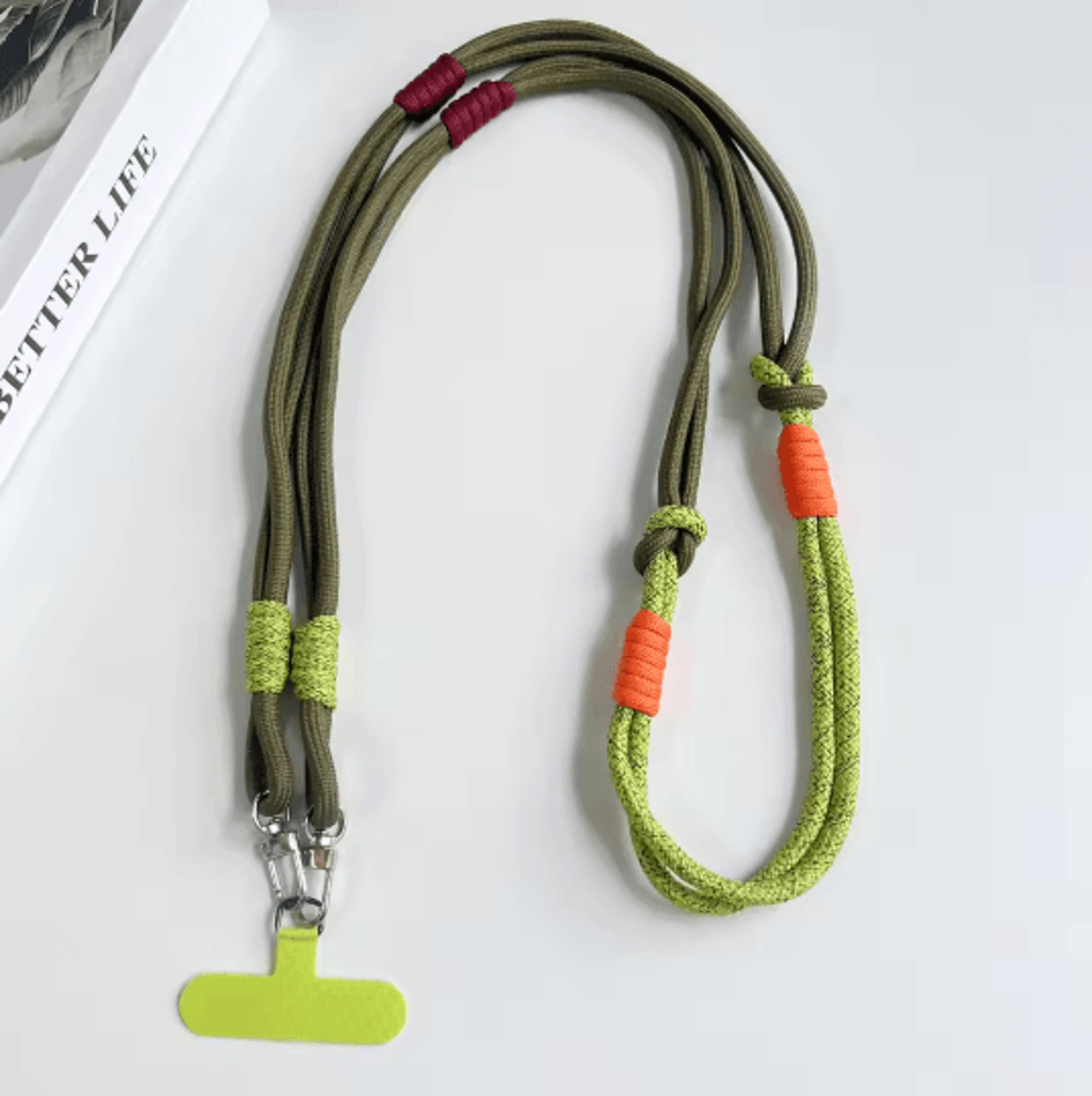 Personalized Double Color Crossbody Phone Lanyard Strap Adjustable Universal Phone Strap 9