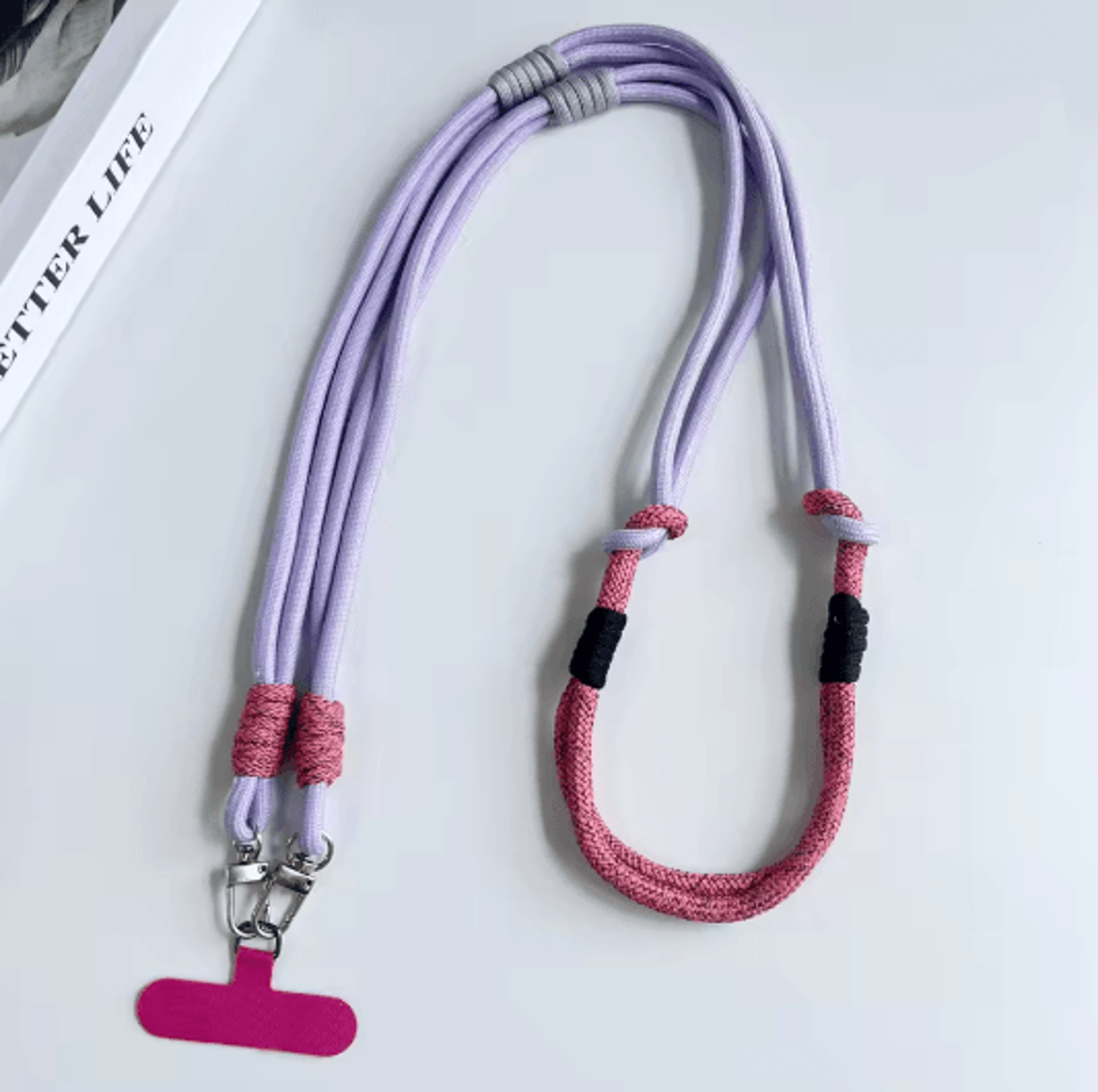 Personalized Double Color Crossbody Phone Lanyard Strap Adjustable Universal Phone Strap 6