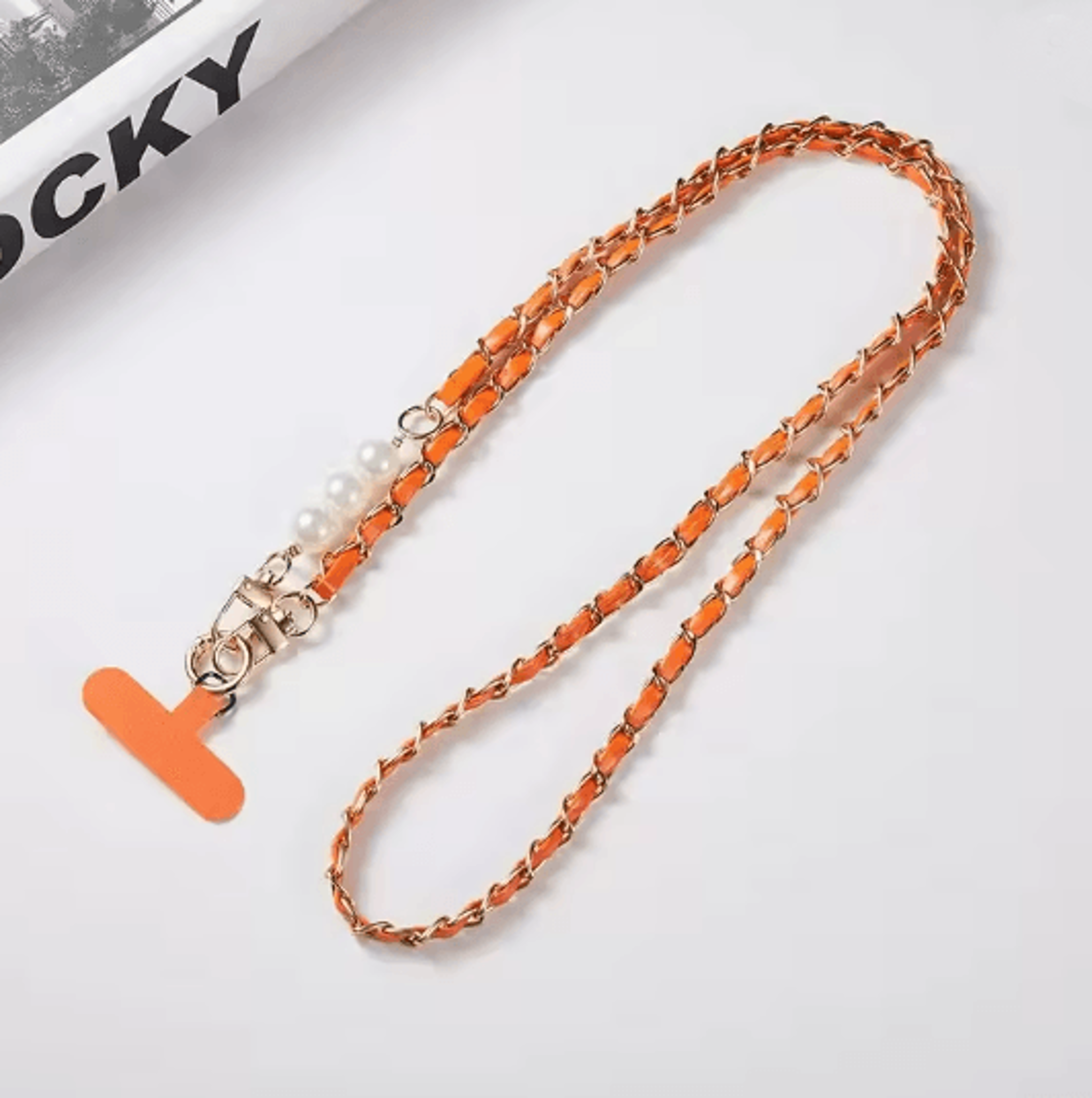 Color Pearl Crossbody Phone Lanyard Stylish Adjustable Universal Phone Strap 6