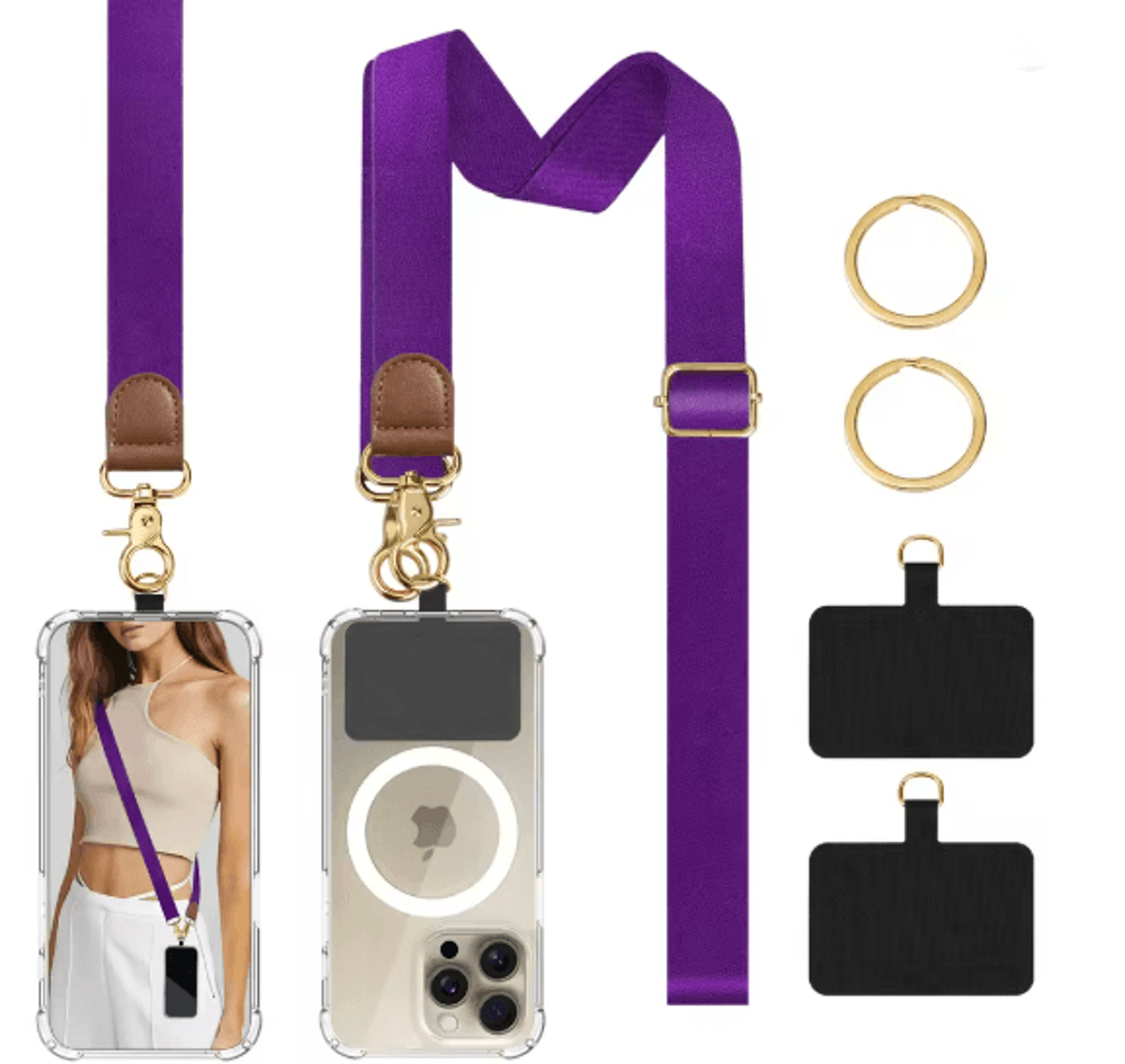 Universal Crossbody Phone Lanyard Adjustable Anti Theft Phone Strap 10