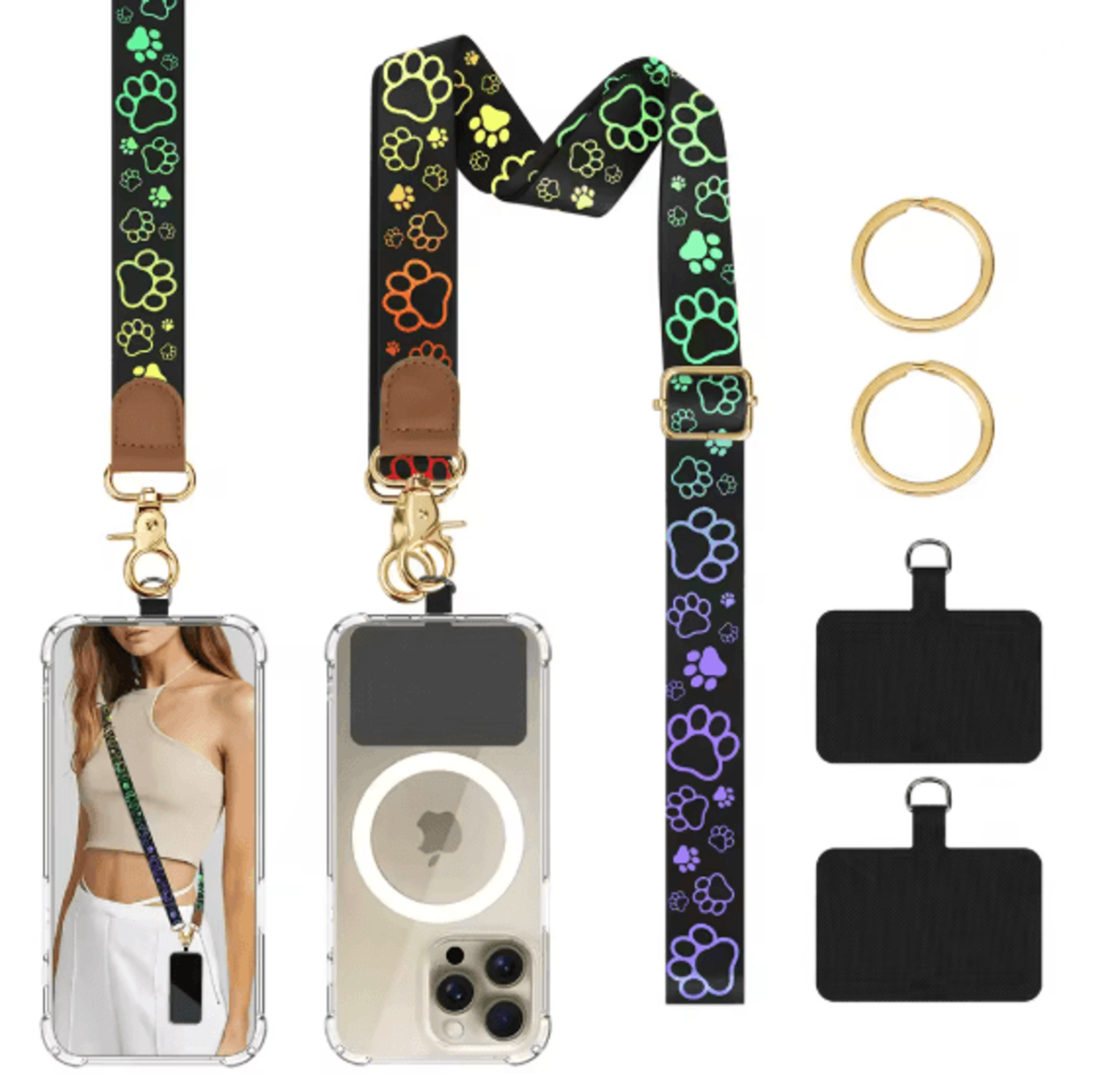 Universal Crossbody Phone Lanyard Adjustable Anti Theft Phone Strap 7