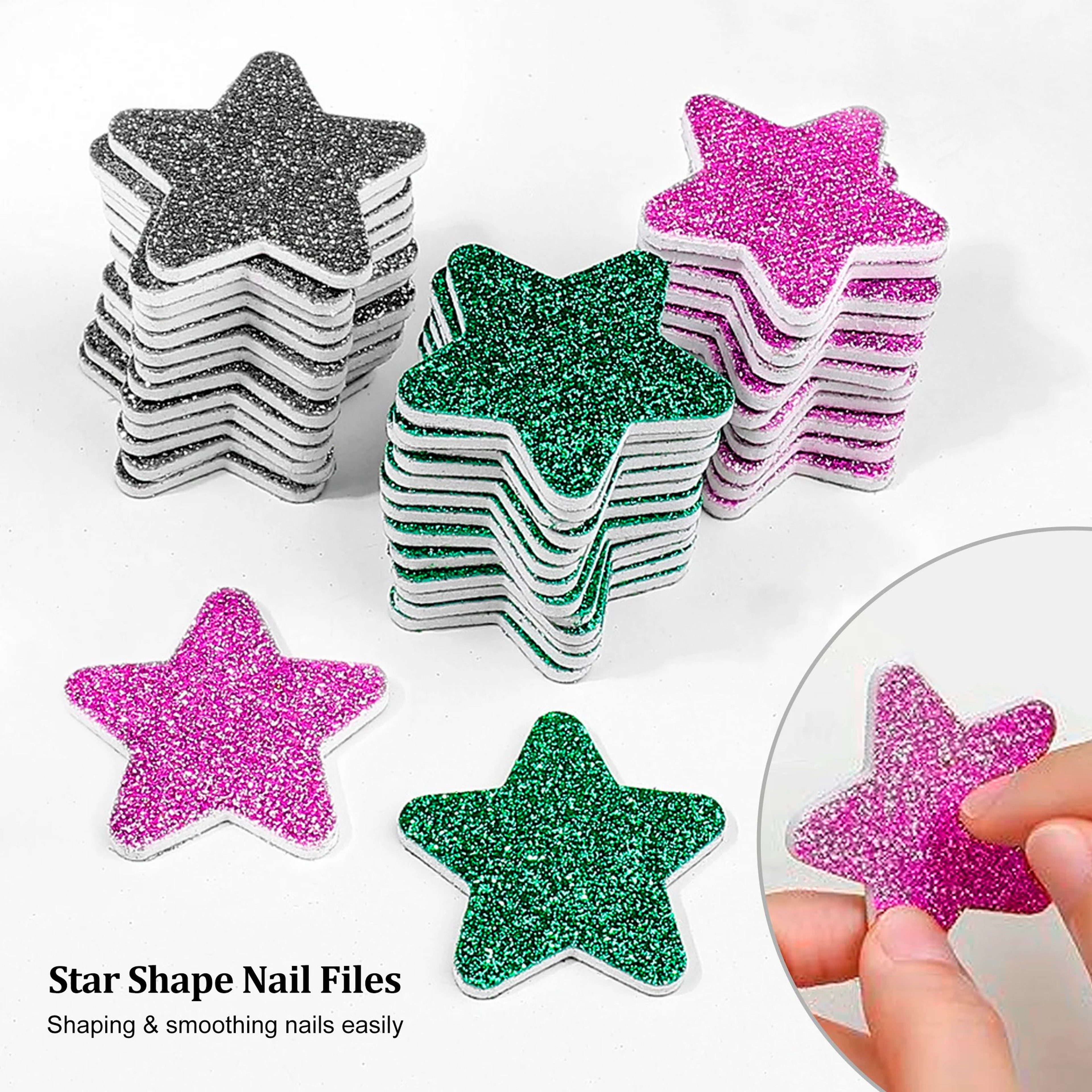 Christmas Nail Files Professional Manicure Pedicure Nail Art File Set 20 Pack 0