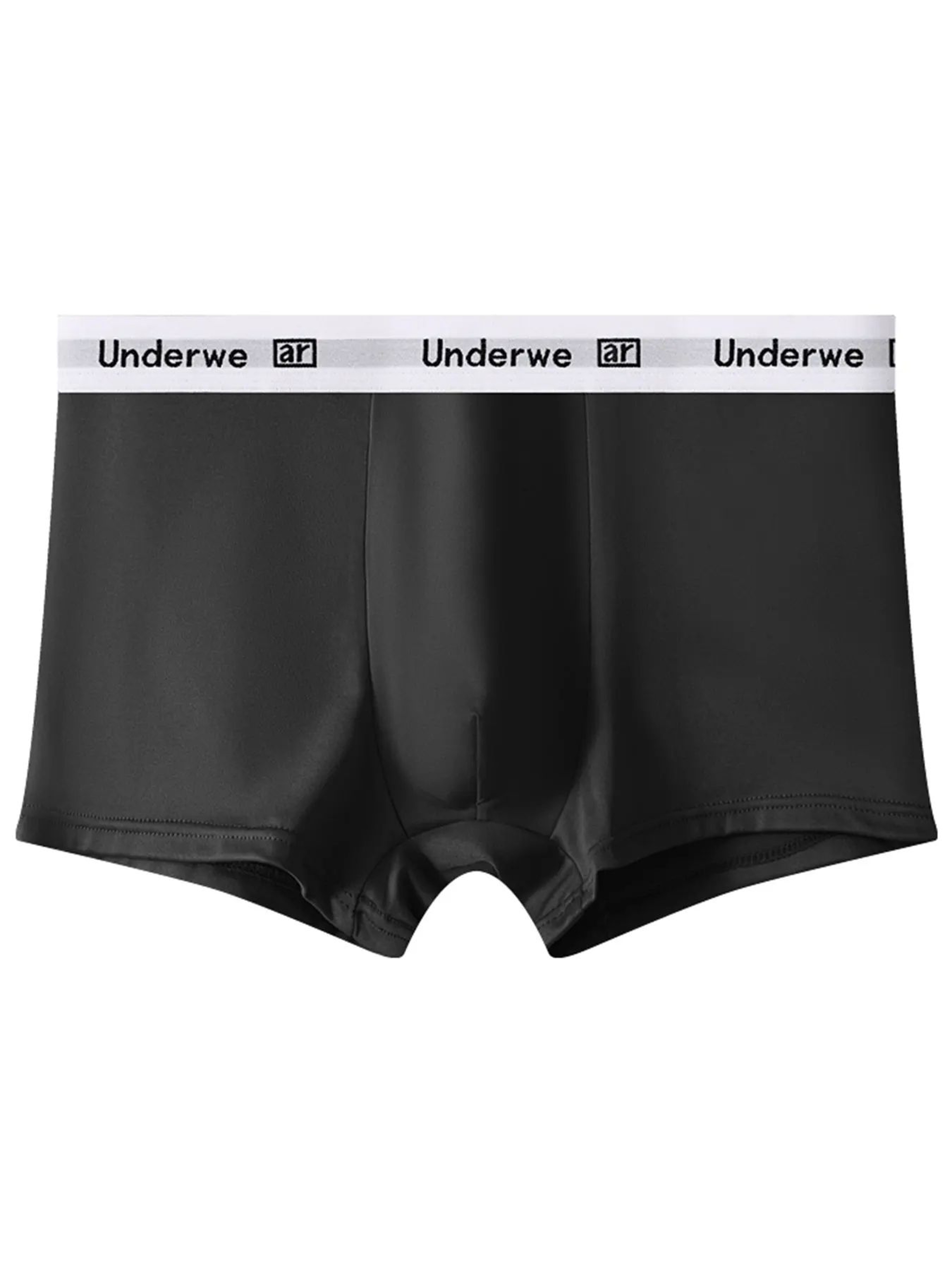 Mens Polyester Boxer Shorts Breathable Comfortable Underwear 5 Pack 1