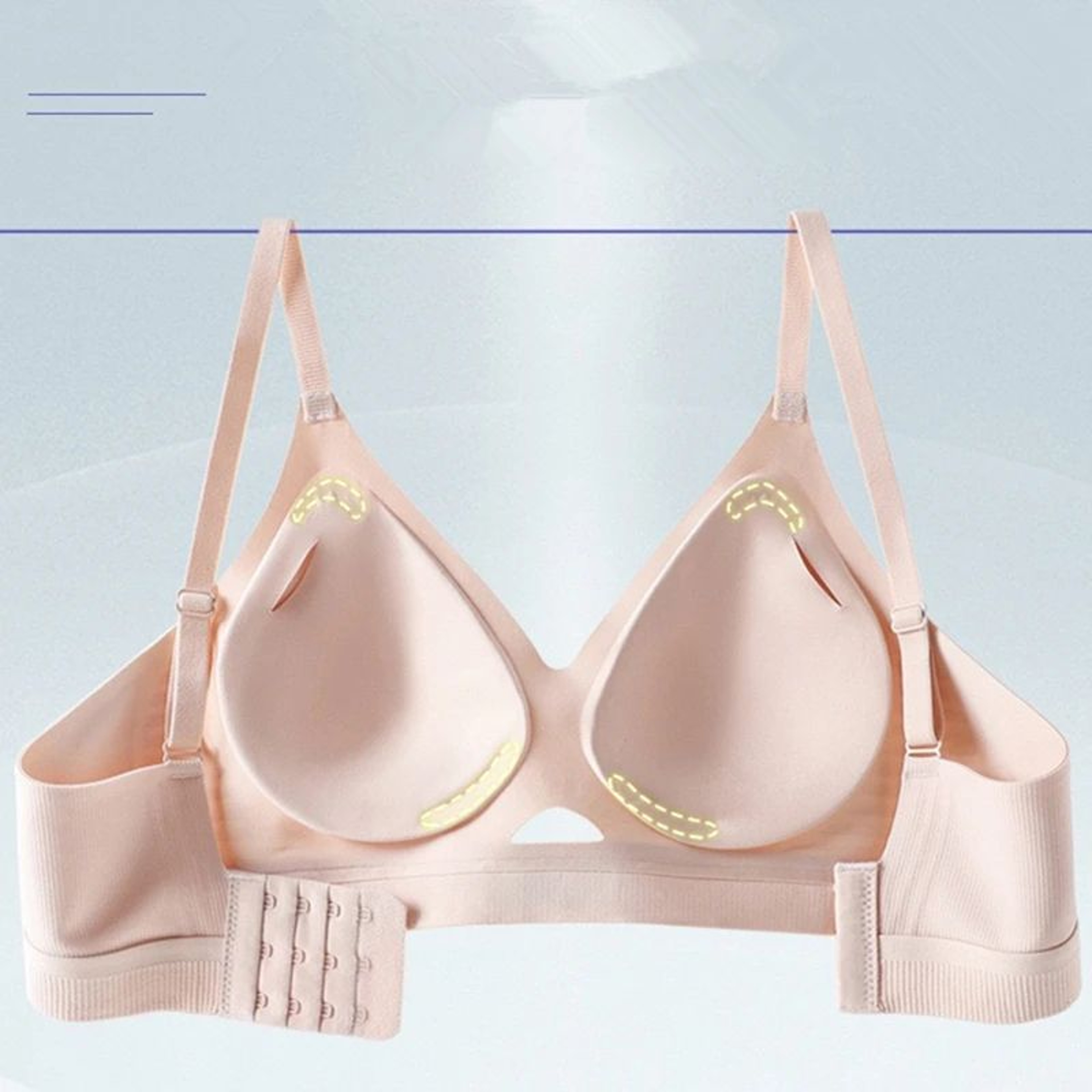 FlexComfort Seamless Sports Bra Soft Support Wireless Workout Bra 3