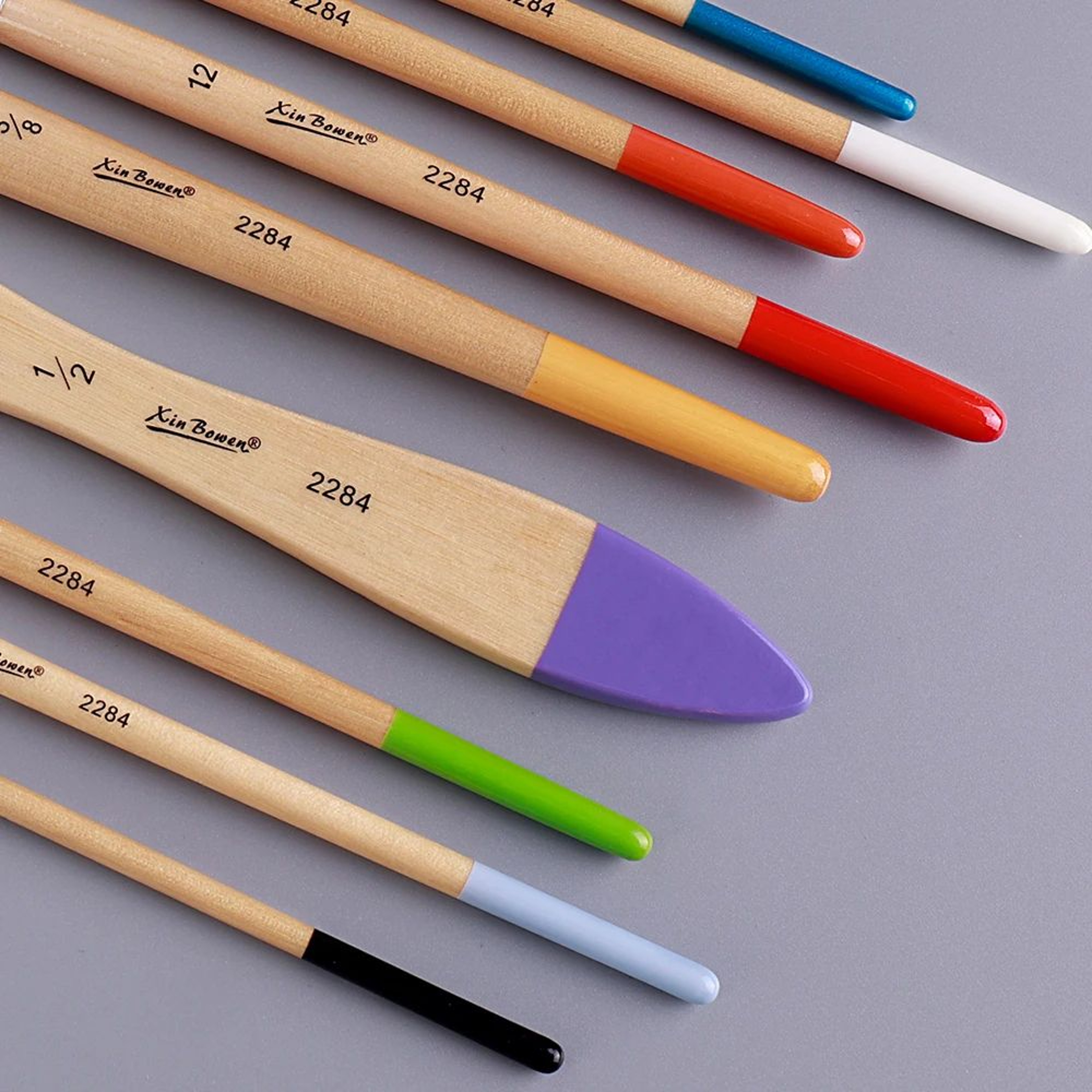 BeginnerPro Nylon Paint Brush Set For Acrylic Watercolor And Oil Painting 2