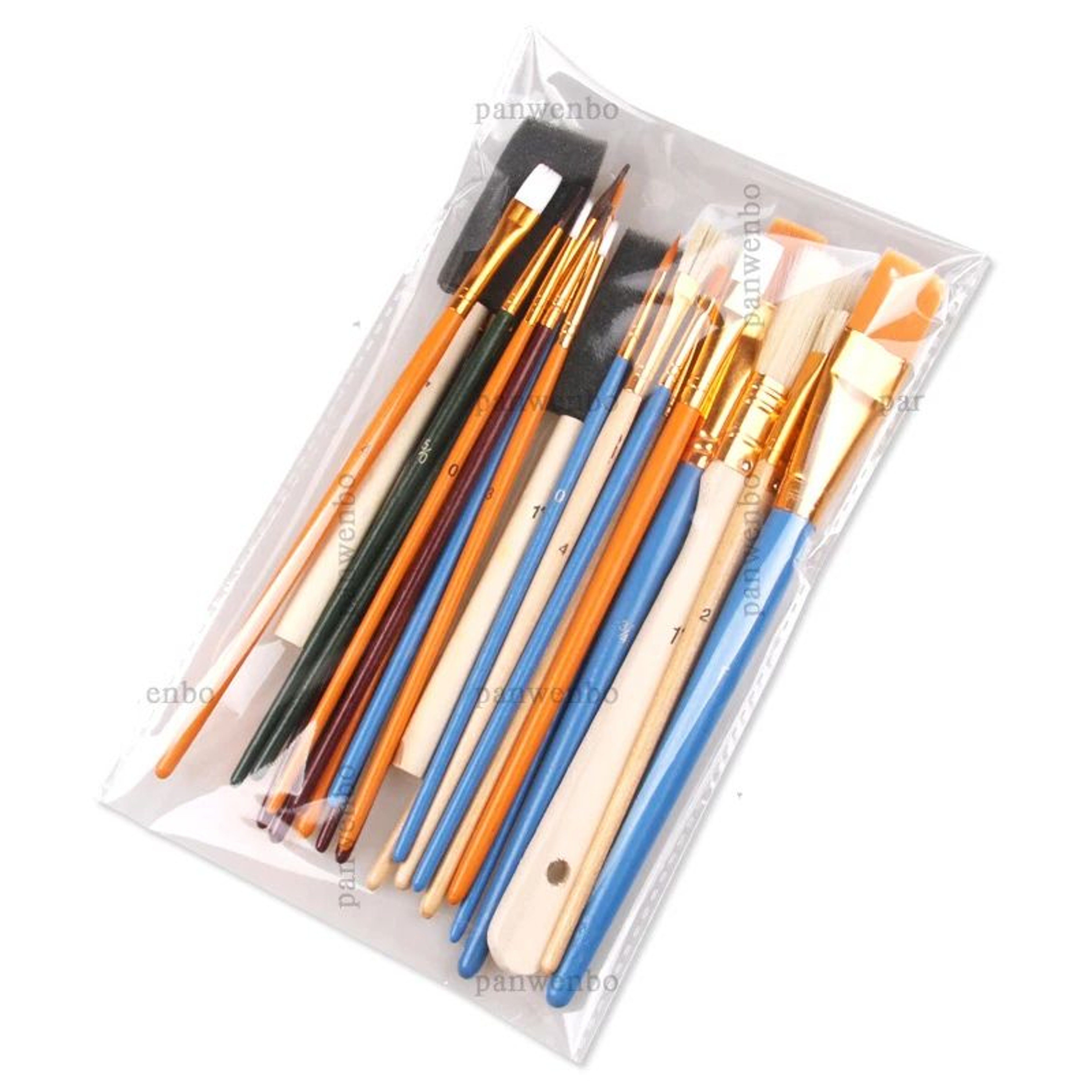 MasterCraft 25 Piece Artist Paint Brush Set Nylon Detail Painting Brushes 1