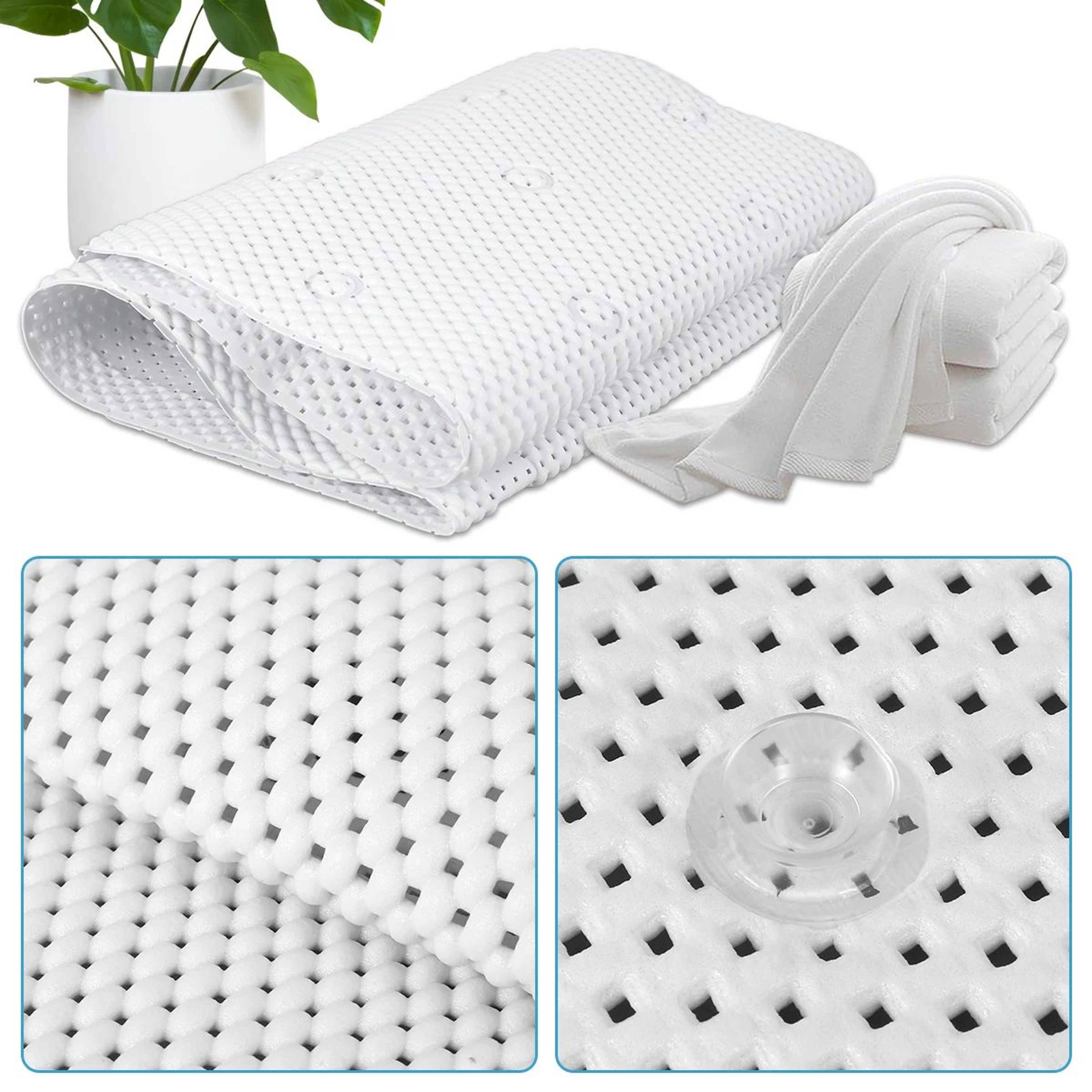 Non Slip Bathtub Cushion Mat Full Body Bath Pillow With Neck Support 3