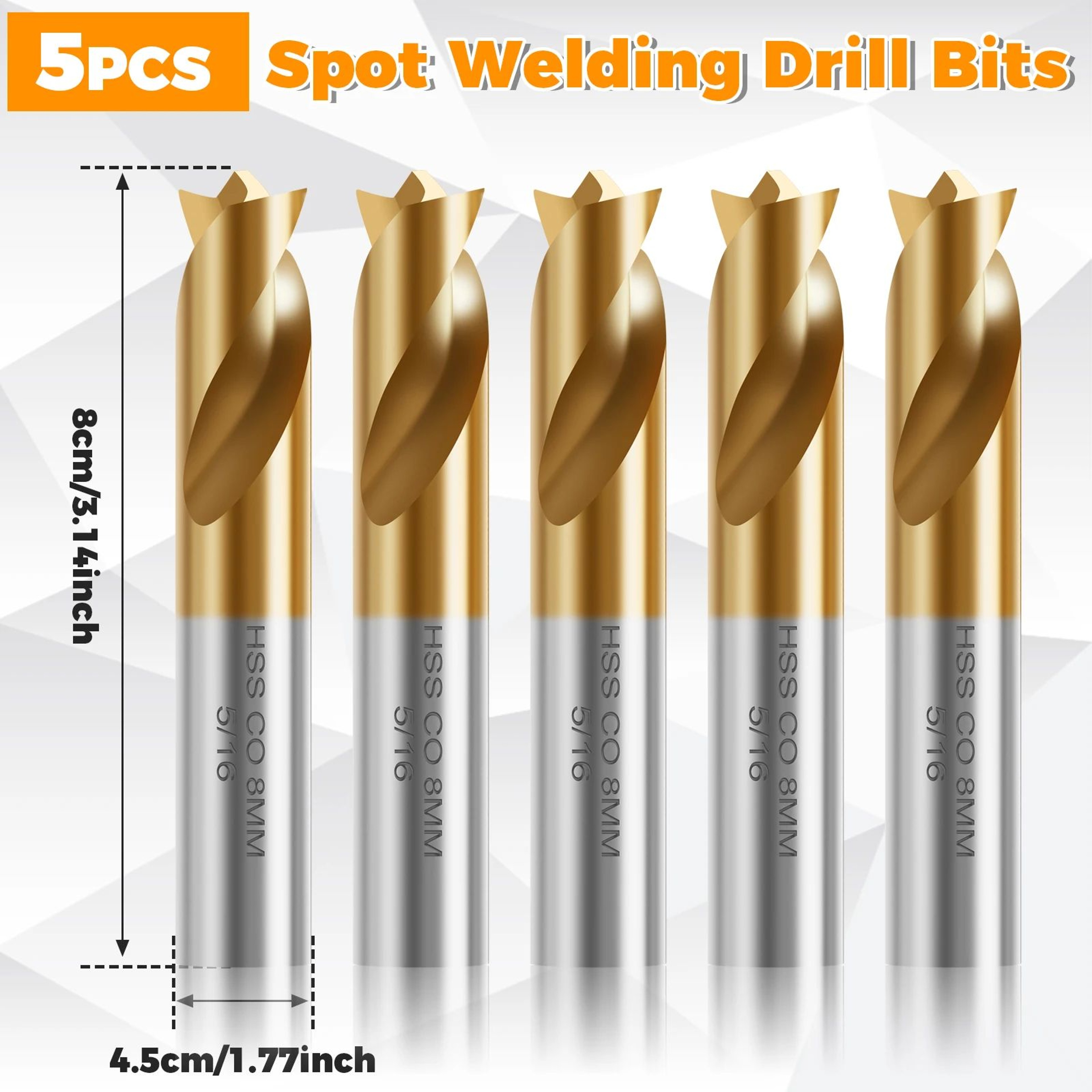 Cobalt Spot Weld Drill Bit Set For Fast And Clean Weld Removal 6
