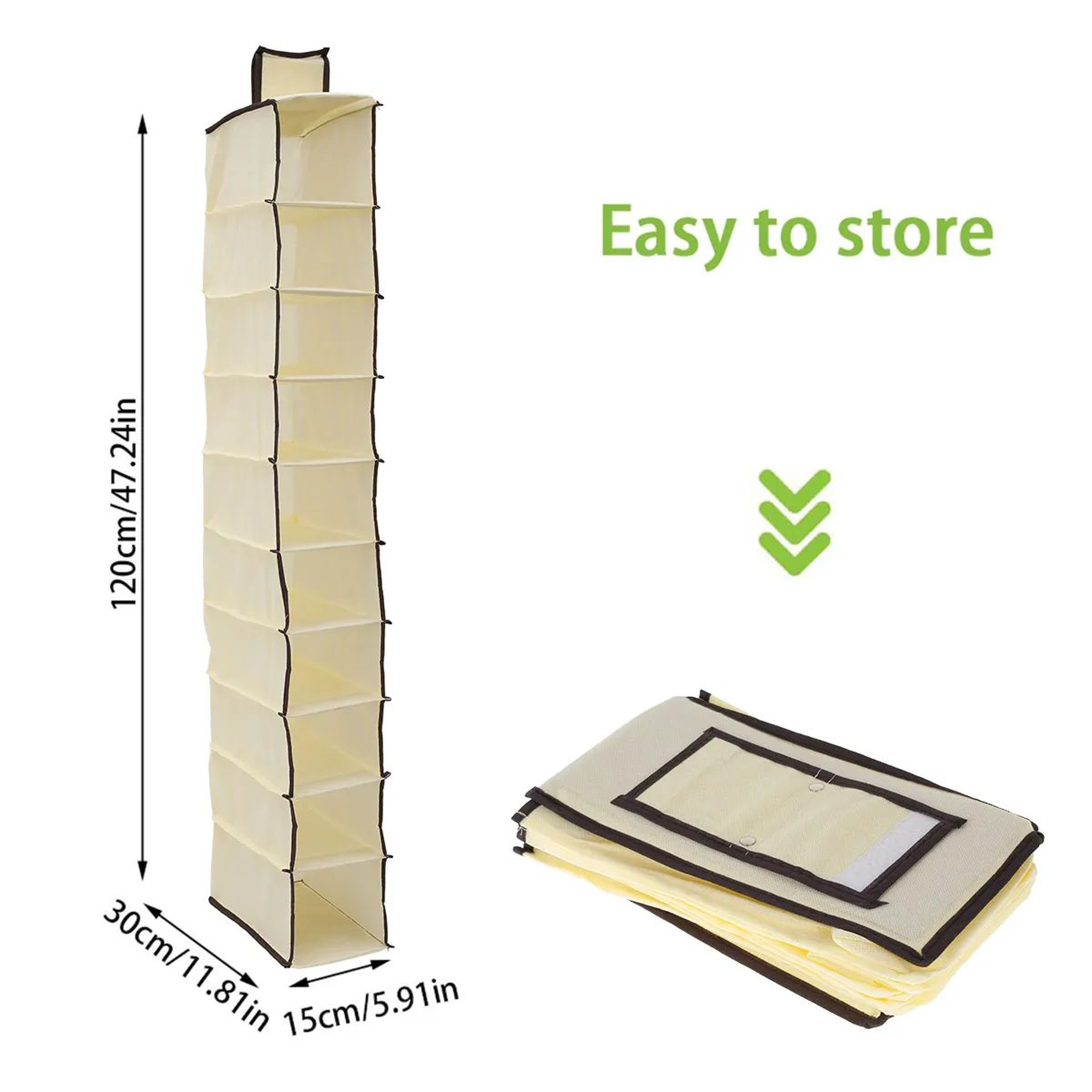 Hanging Closet Organizer With Multi Layer Storage For Clothes And Accessories 7