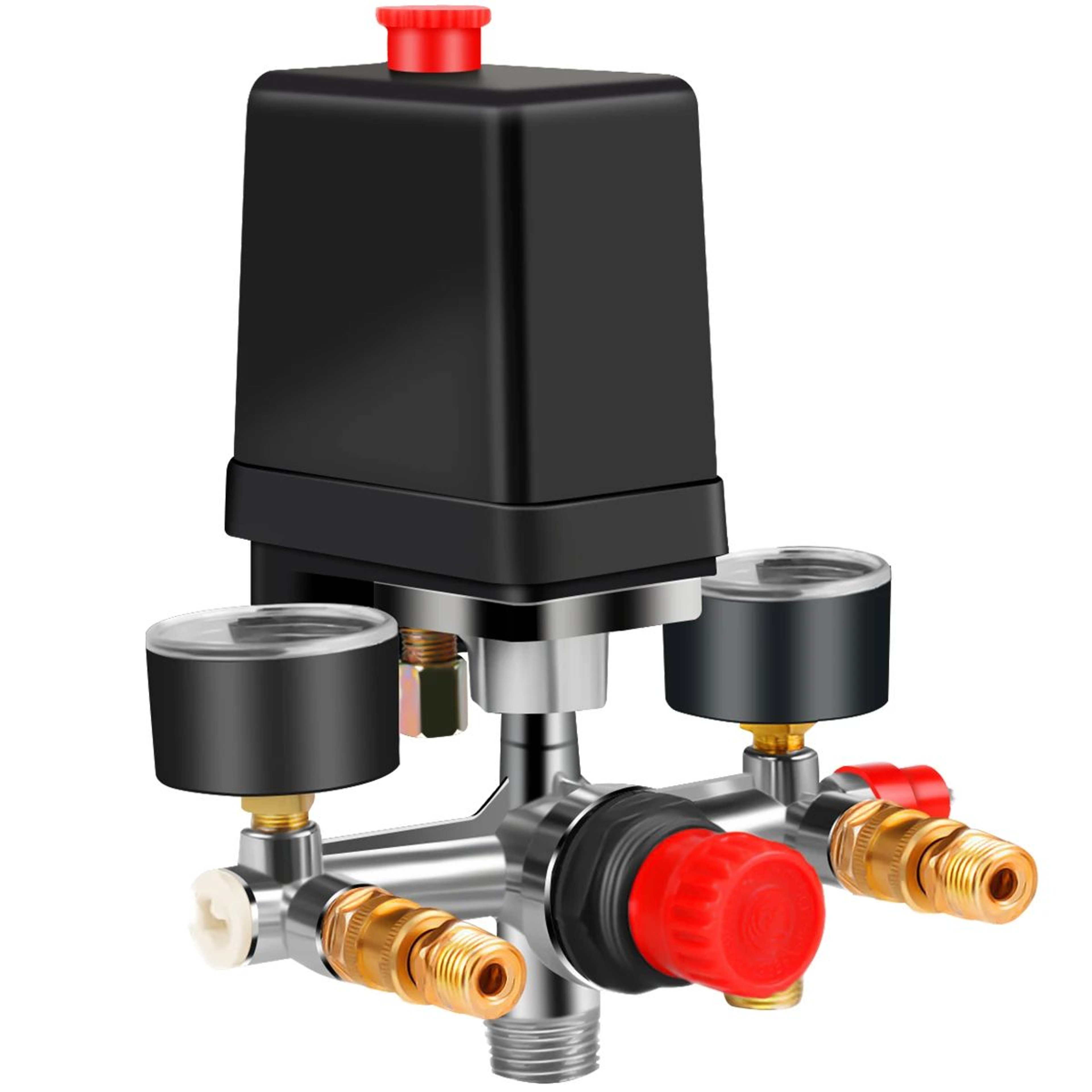 Air Compressor Pressure Switch Control Valve With Gauge And Regulator 6