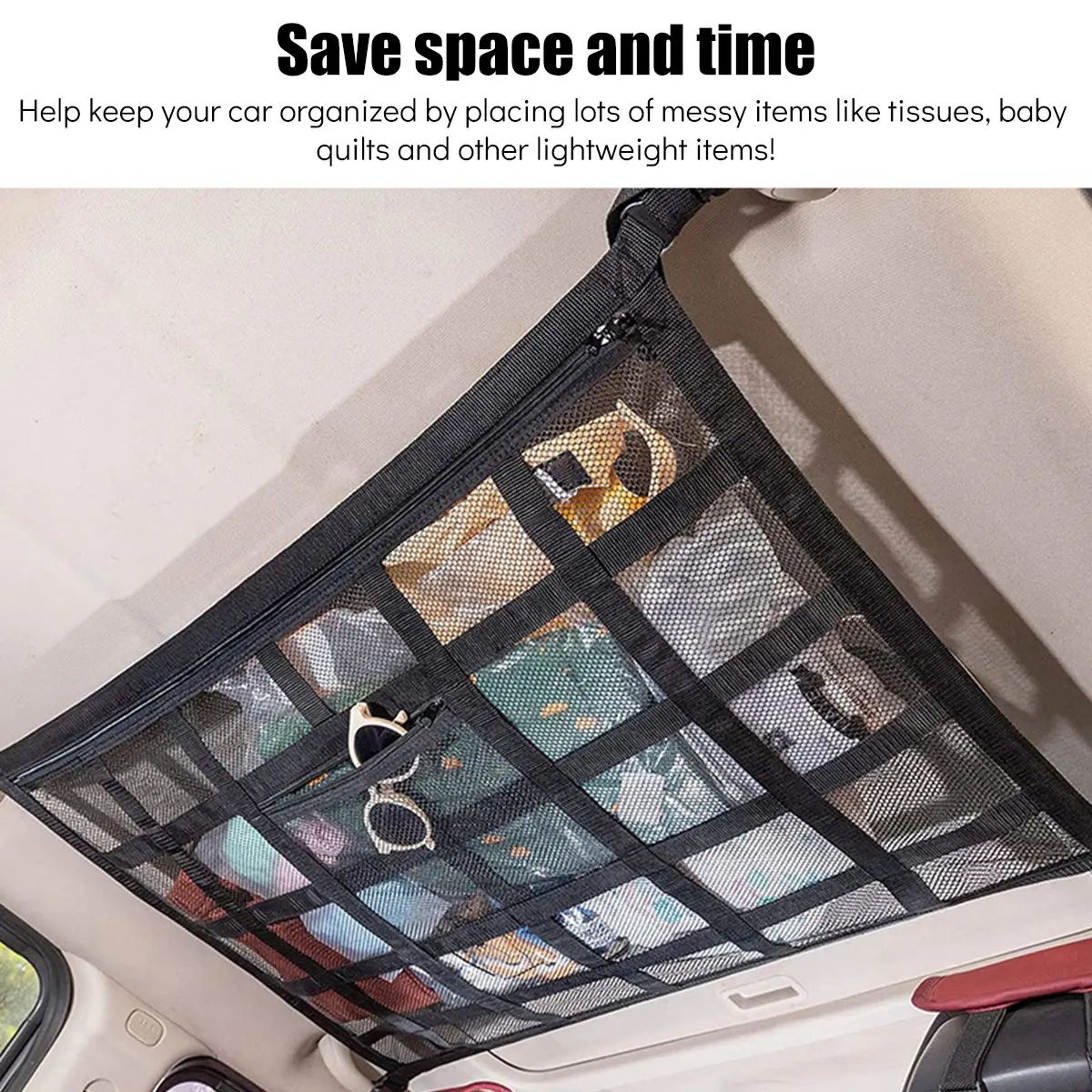 Car Roof Storage Net Organizer For Extra Space And Travel Storage 0