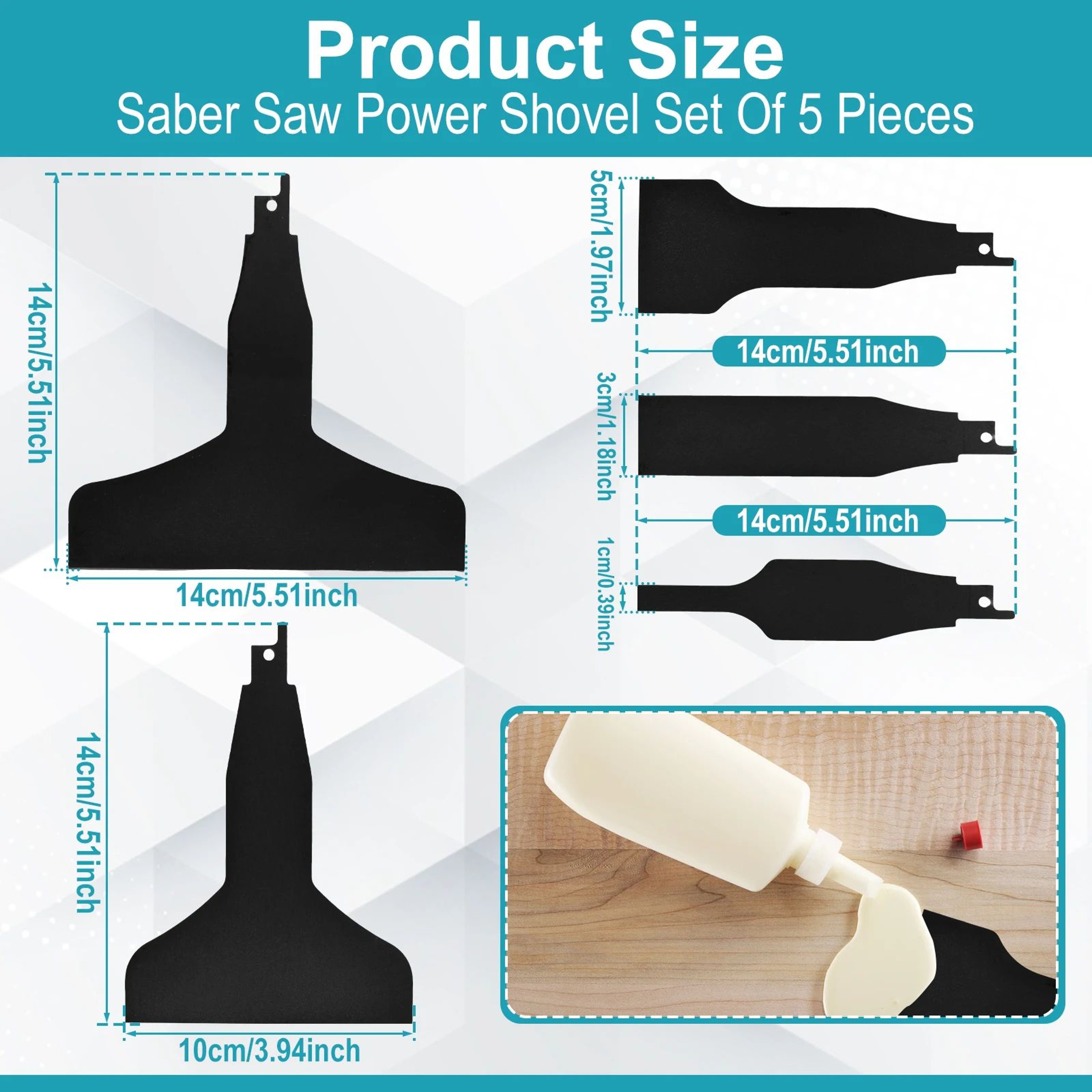 PowerScrape Reciprocating Saw Scraper Blade Set For Fast Surface Removal 5