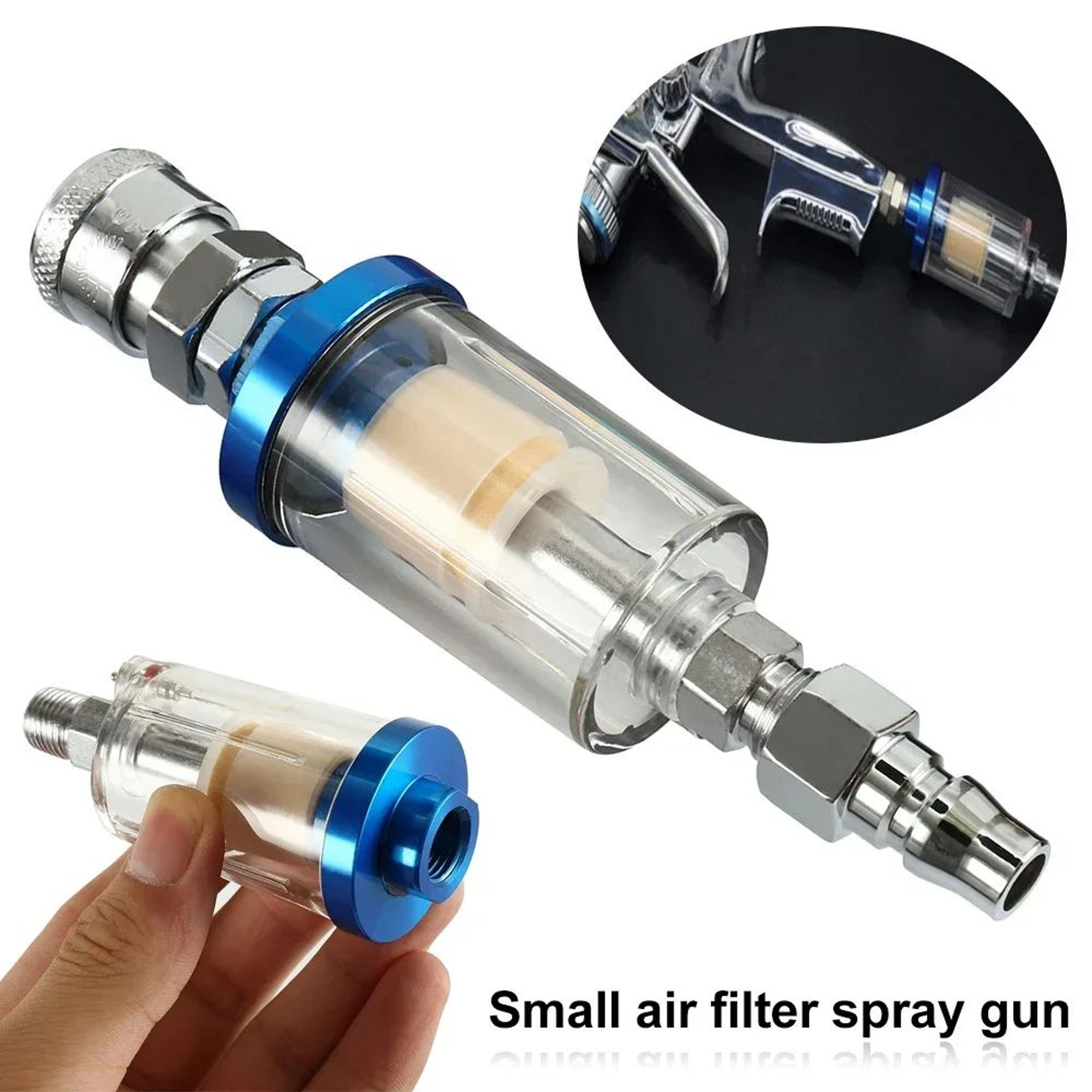Air Compressor Moisture Separator Filter Kit 1 4 Inch Water Oil Trap For Spray Guns 2