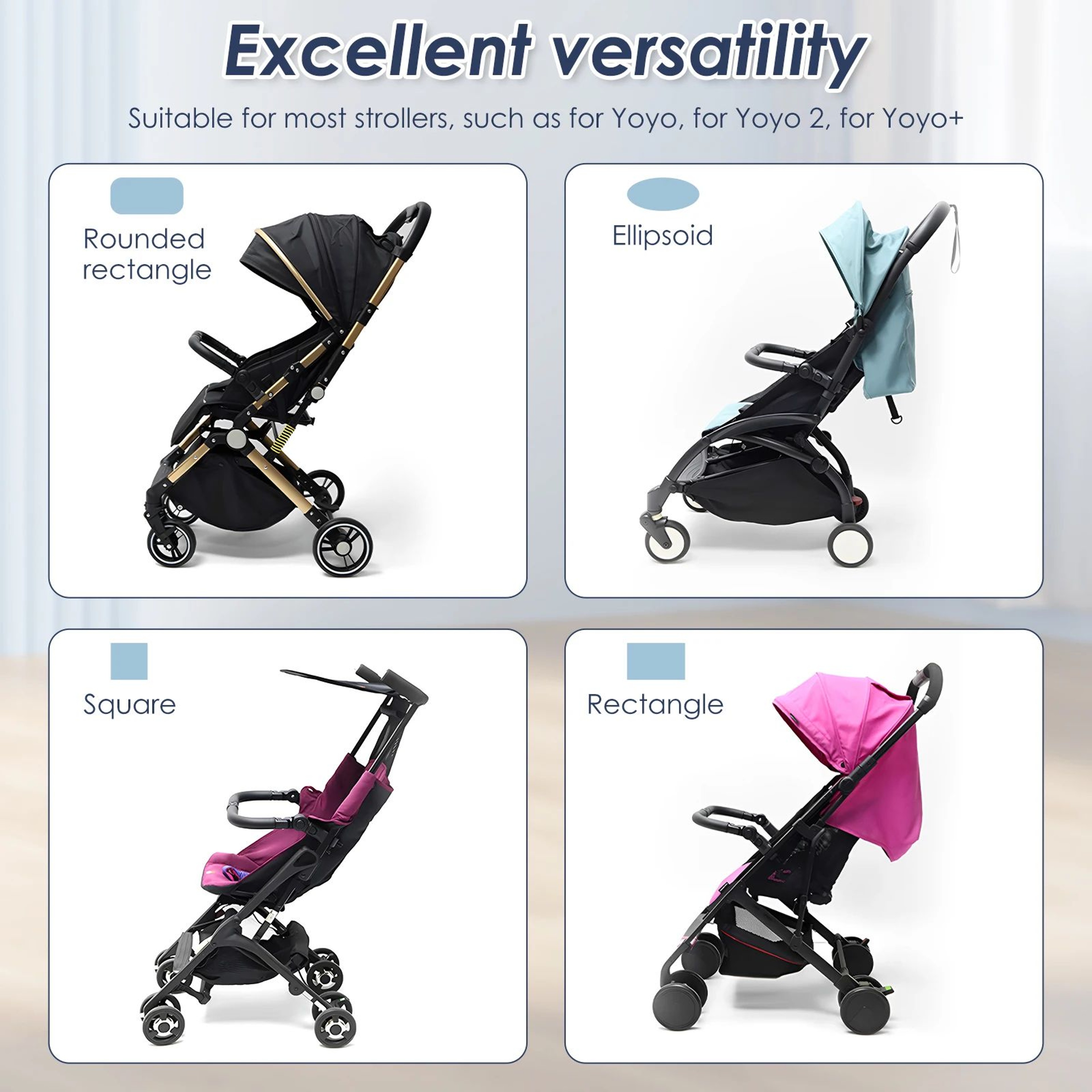 Adjustable Stroller Bumper Bar Detachable Safety Handlebar With Soft Leather Grip 4