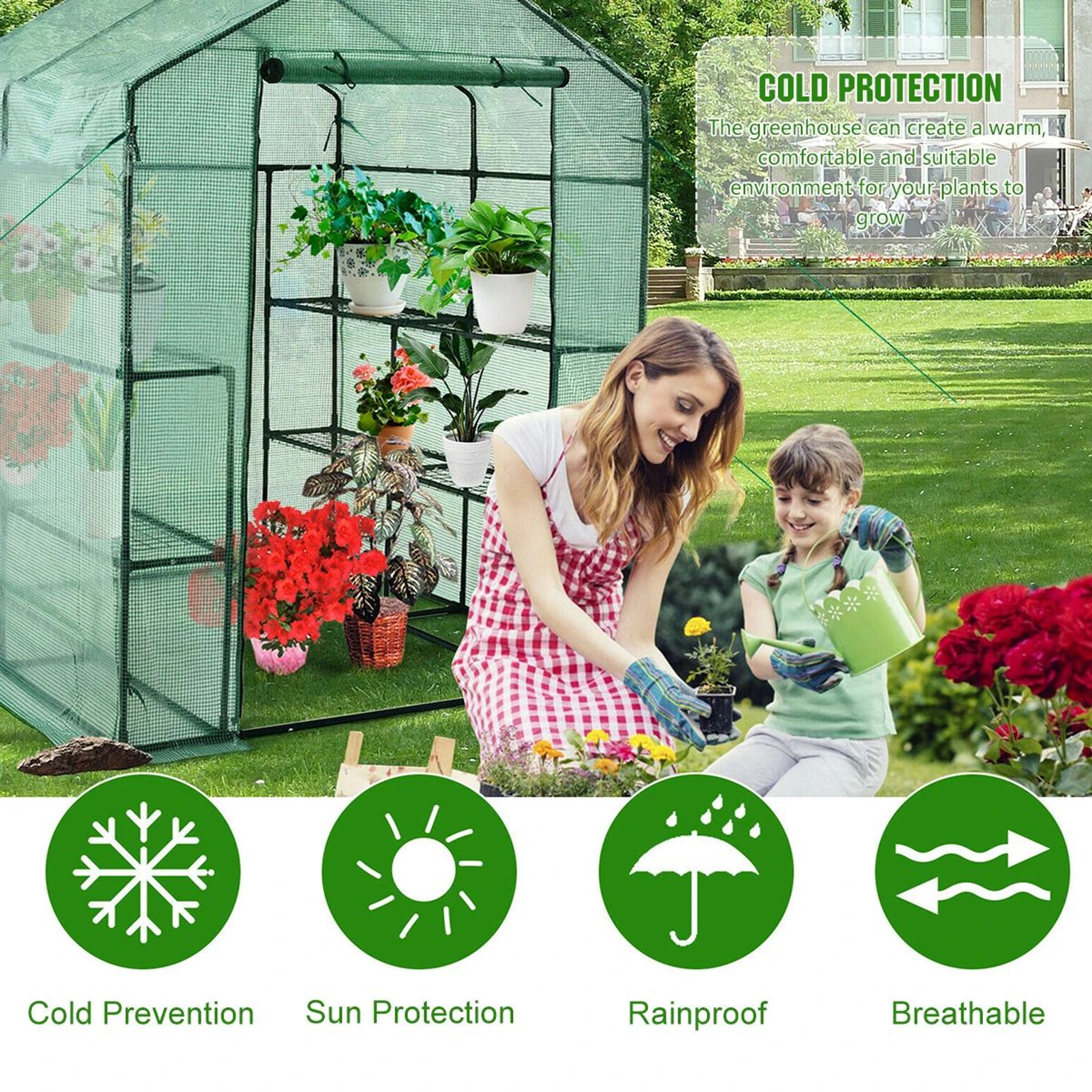 Waterproof PVC Plant Cover Garden Protective Tarpaulin Greenhouse Shield For Balcony And Outdoor Pl 3