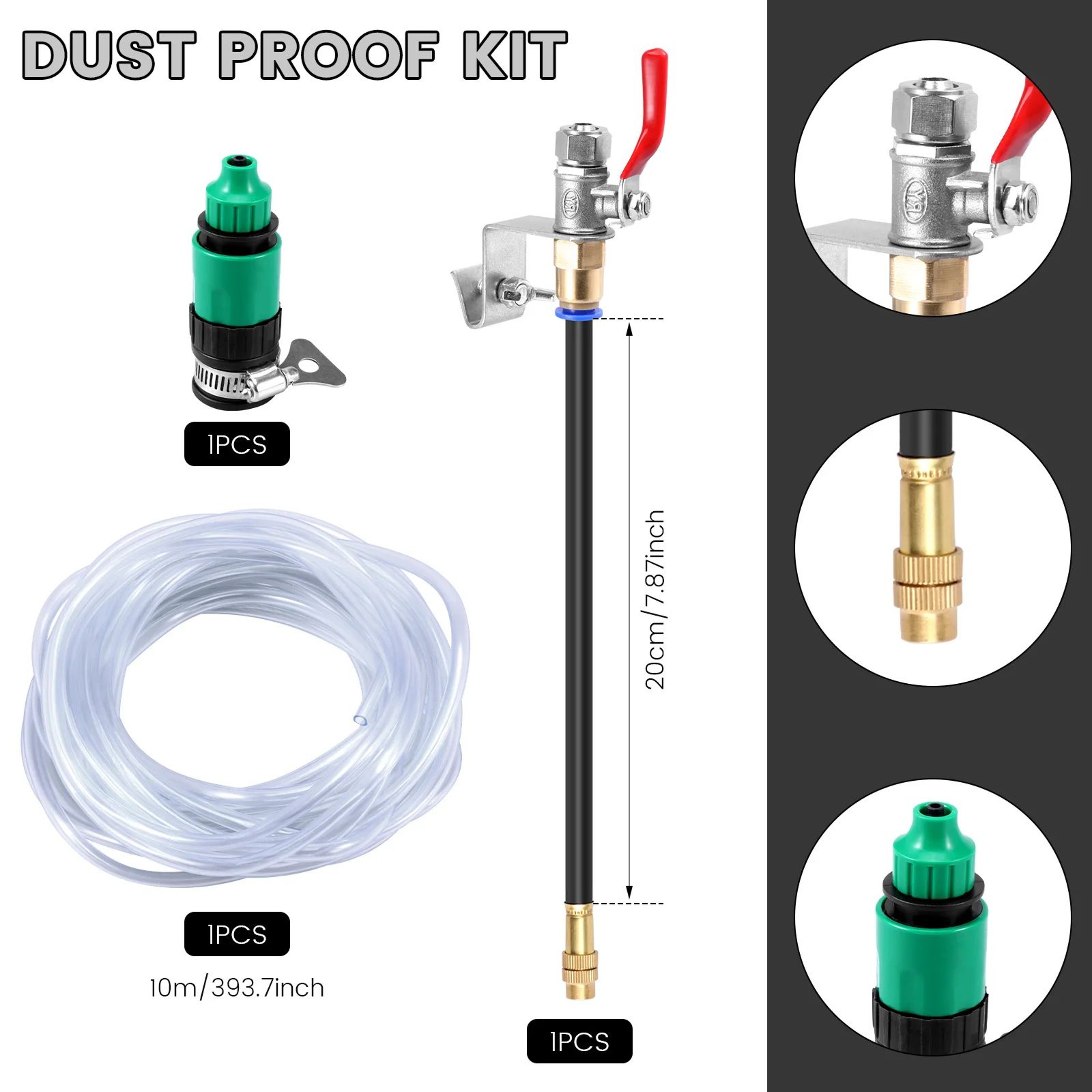 Angle Grinder Dust Control Misting System Water Spray Attachment For Cleaner Cutting 7
