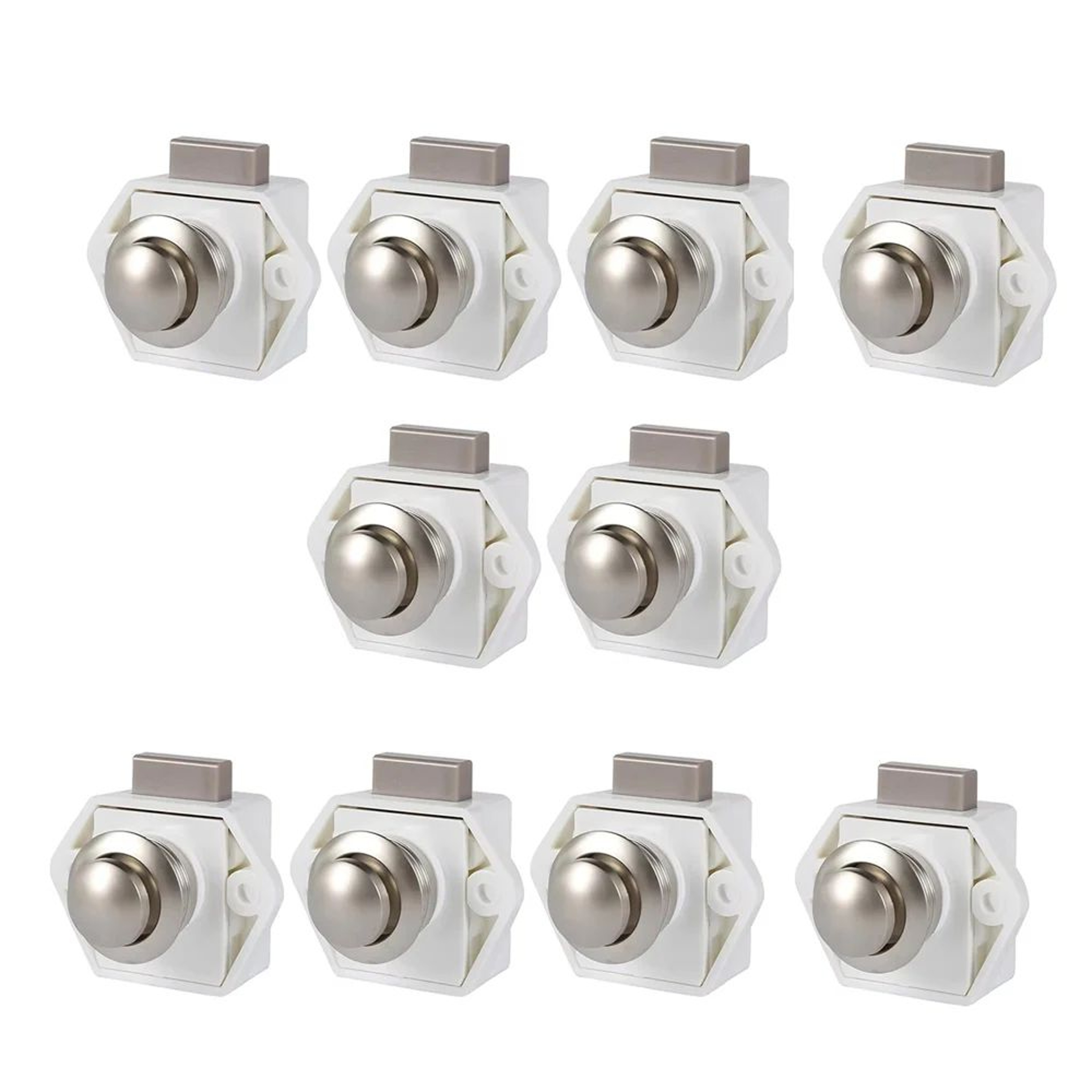 Push Lock Drawer Latch Set For RV Cabinet Boat And Camper Furniture Security 9