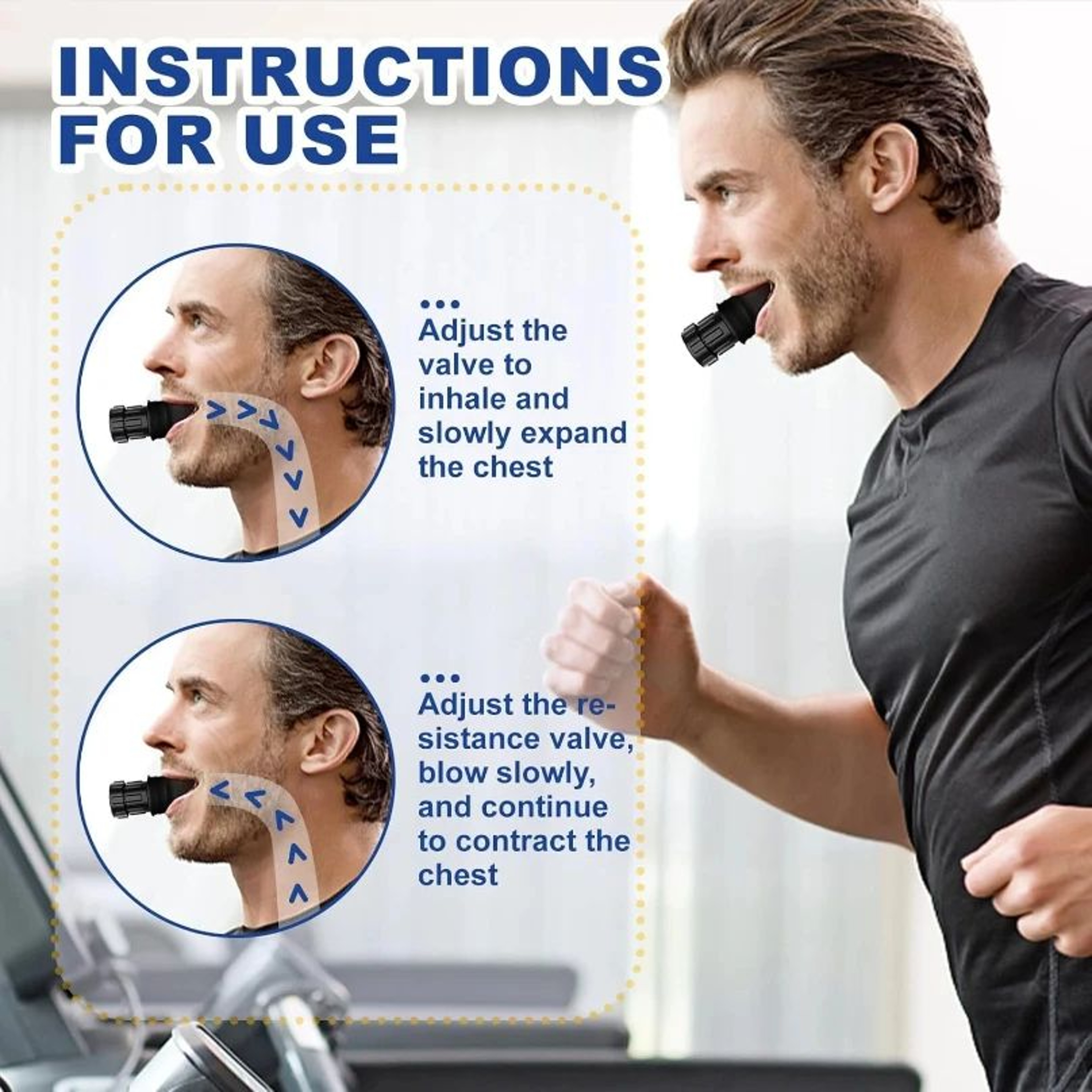 Adjustable Breathing Trainer Lung Capacity Exerciser Device 1