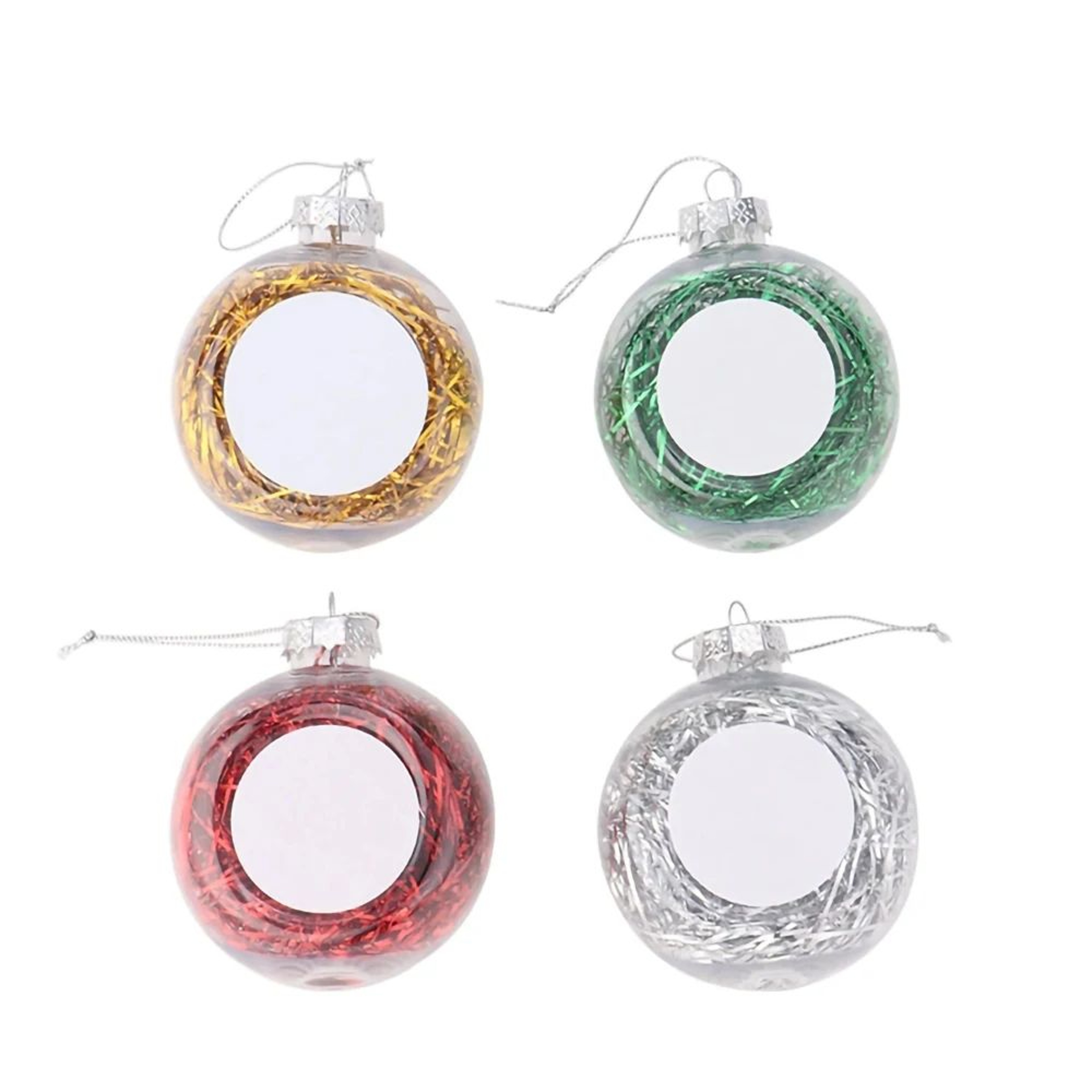 Custom Sublimation Christmas Ball Ornament Blank For DIY Photo Gifts 0