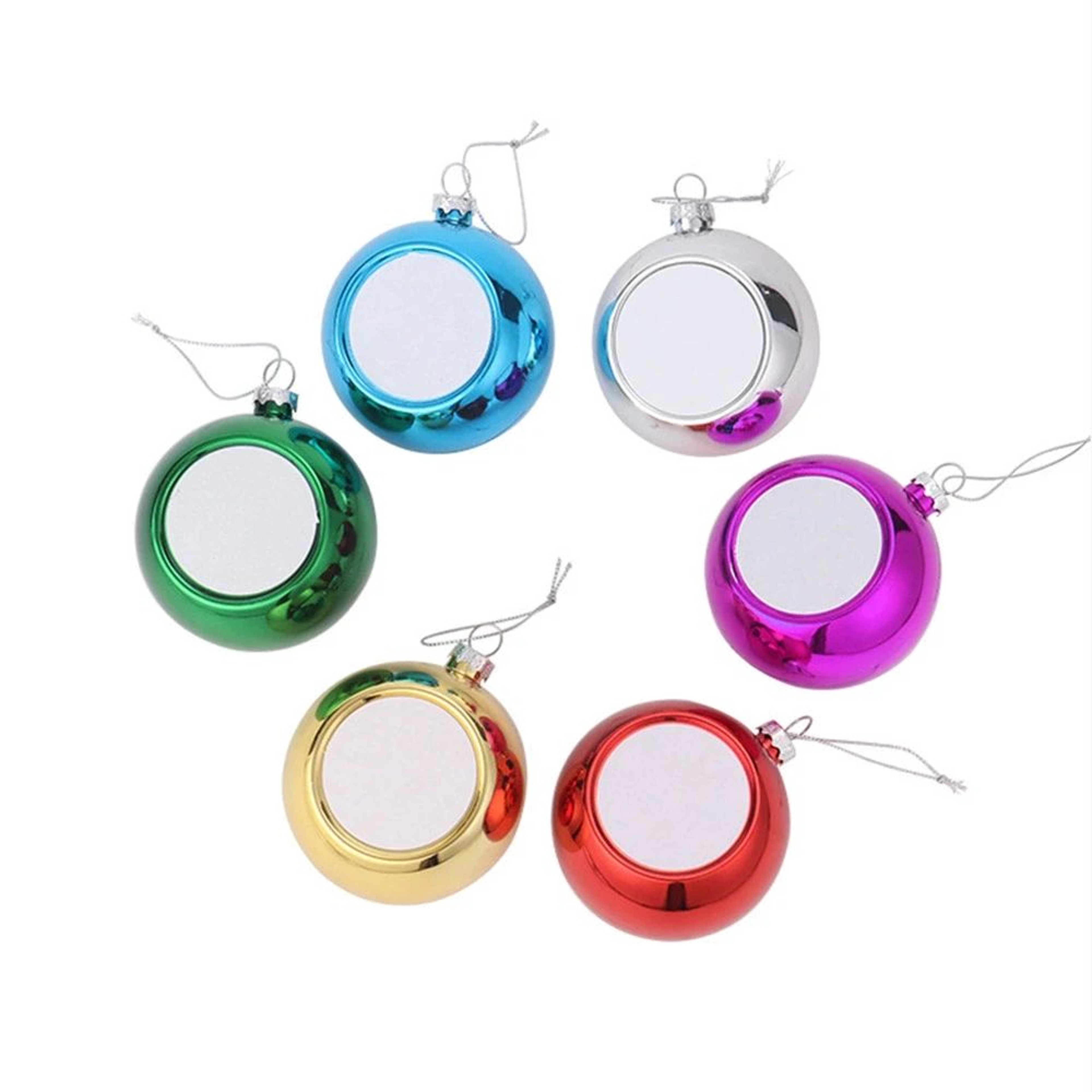 Custom Sublimation Christmas Ball Ornament Blank For DIY Photo Gifts 2