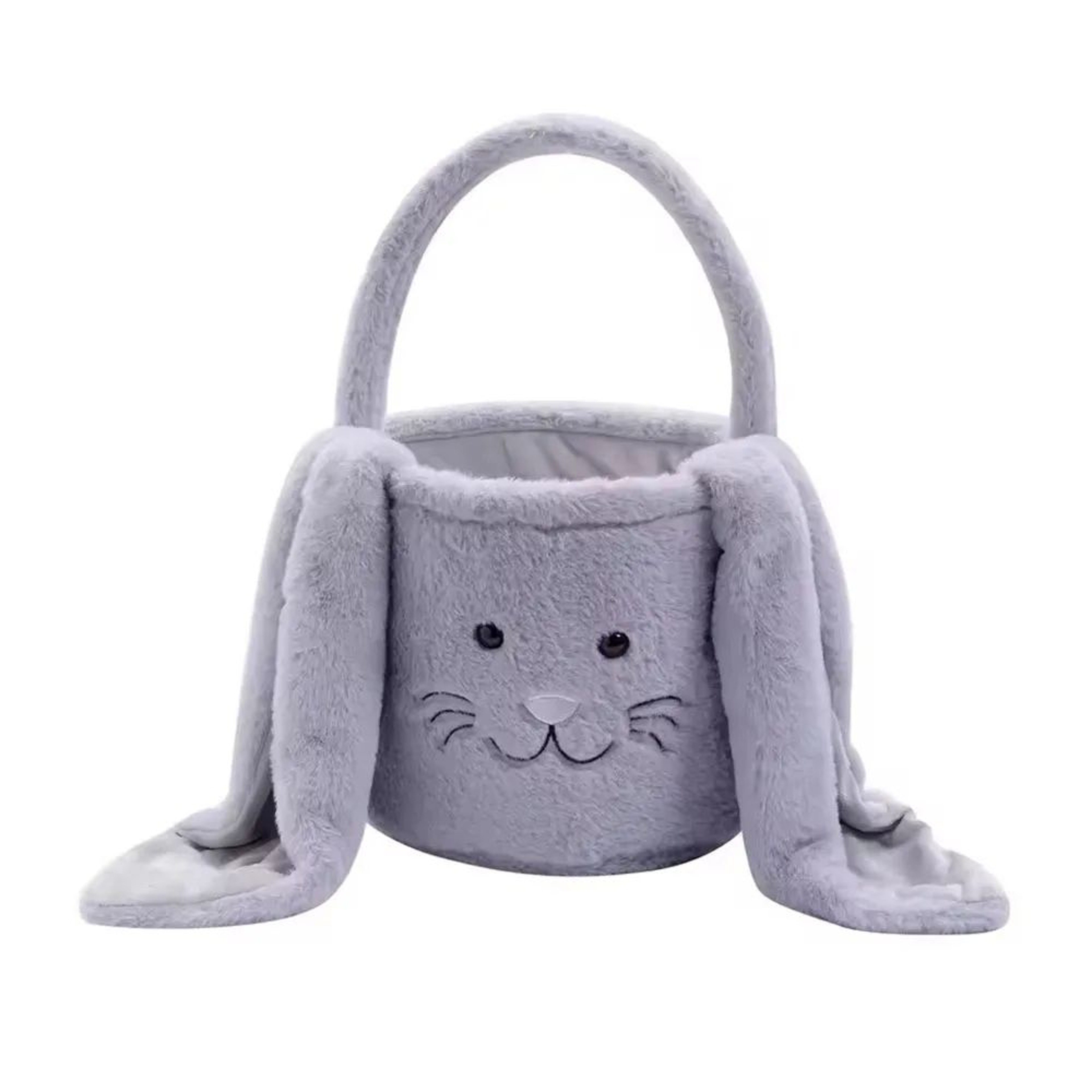 Cute Plush Easter Bunny Basket For Candy And Egg Hunting Gifts 6