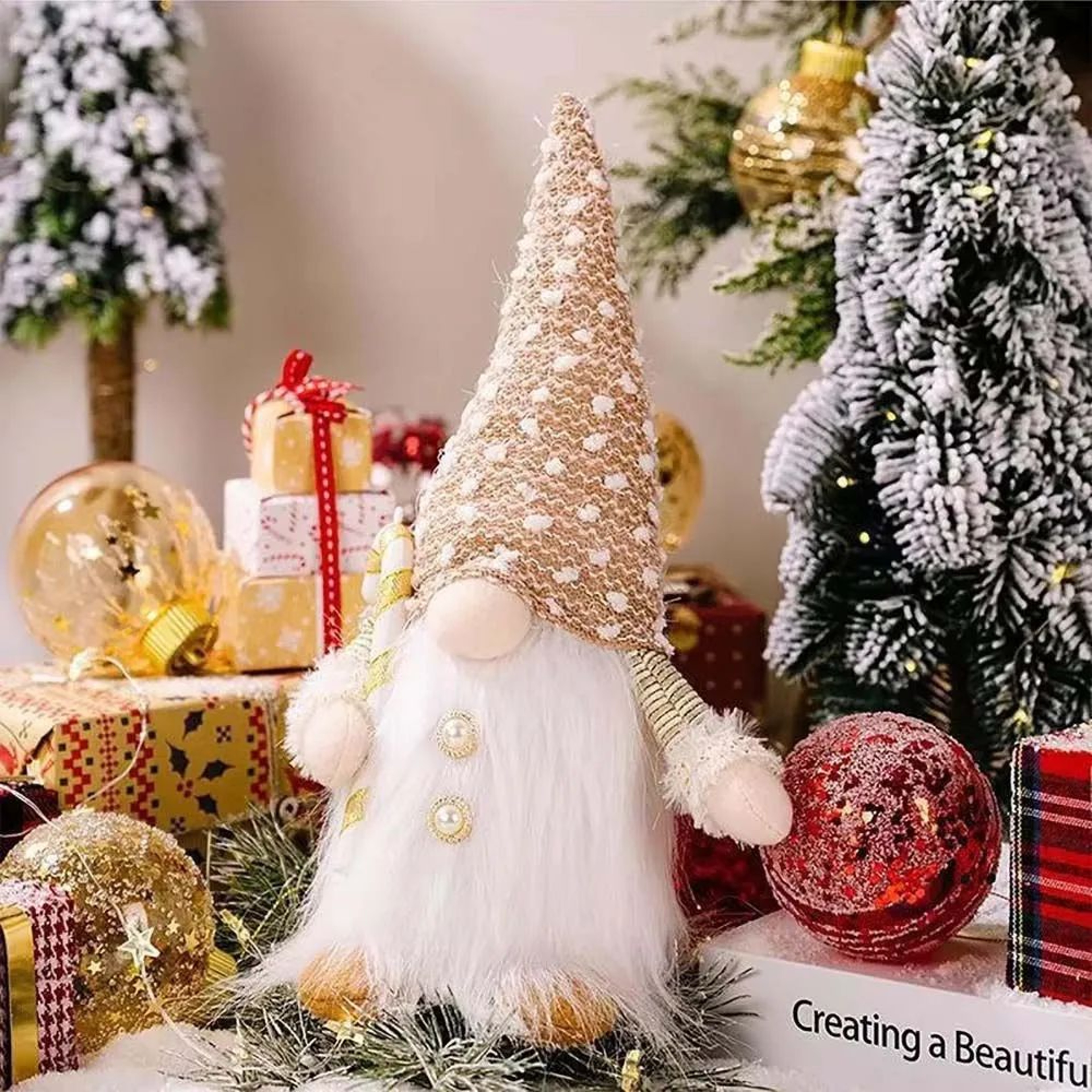 Glowing Christmas Gnome LED Plush Doll Cozy Holiday Home Decor Light 2