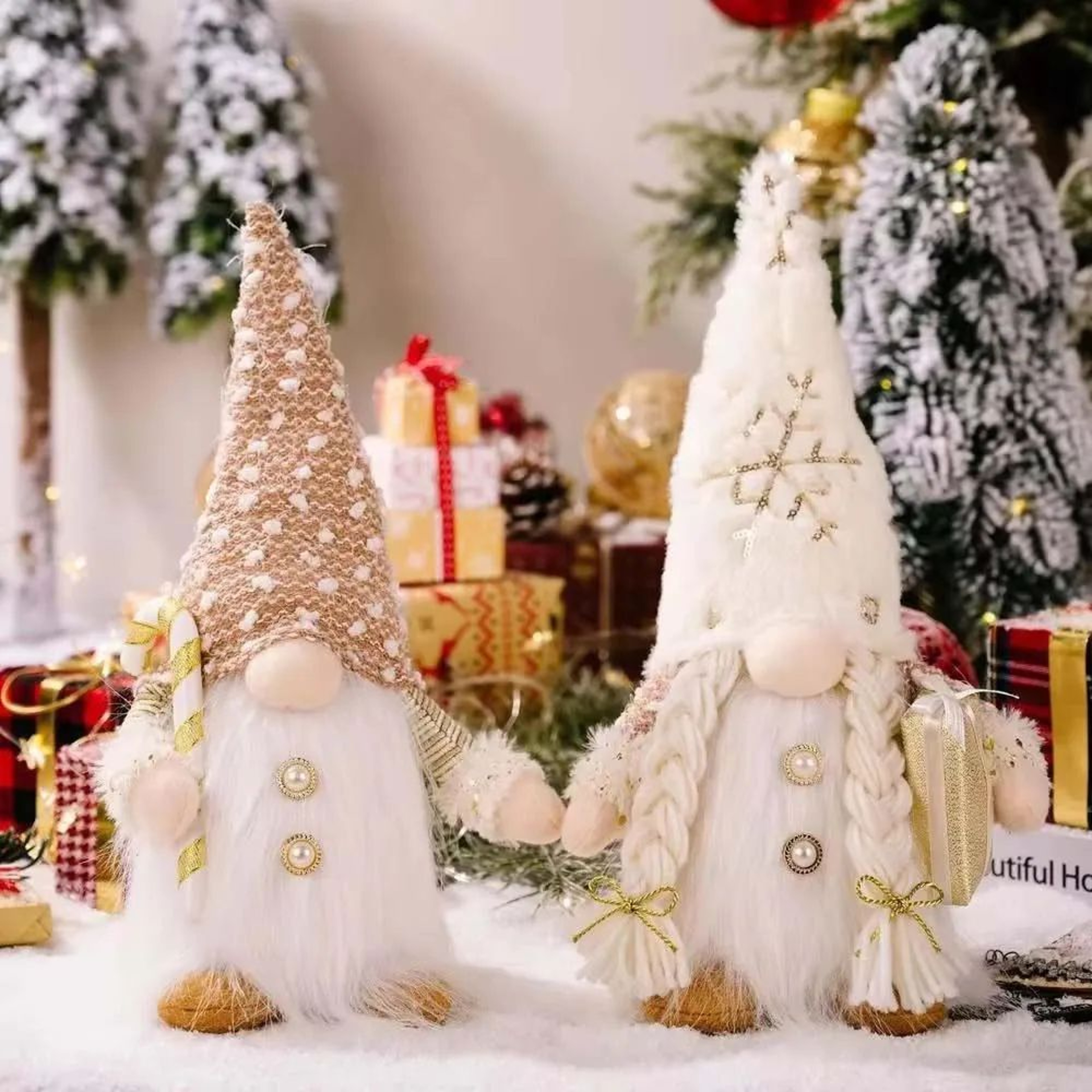 Glowing Christmas Gnome LED Plush Doll Cozy Holiday Home Decor Light 5