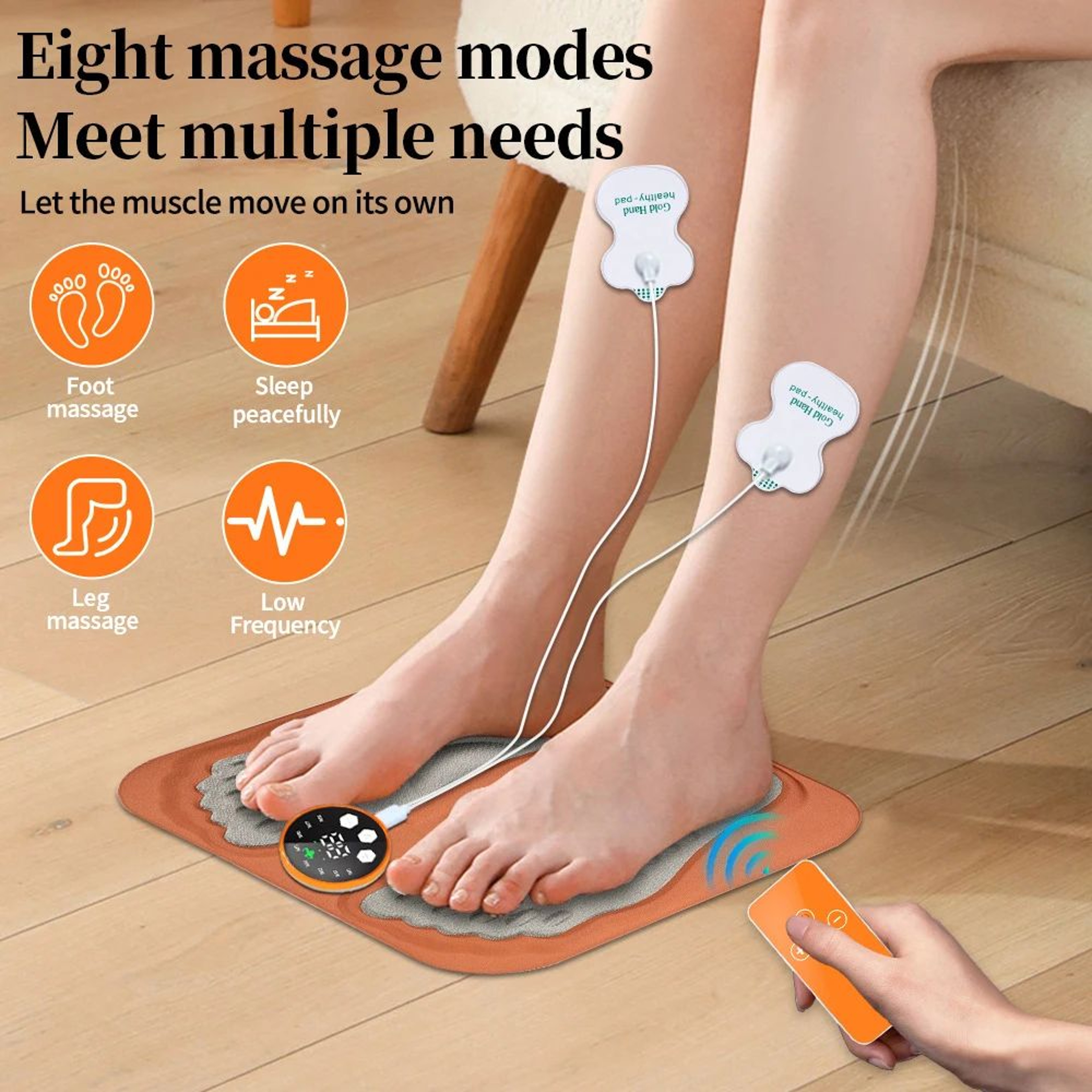 Smart Foot Massager Pad Electric EMS Foot Massage Mat With Remote Control 0