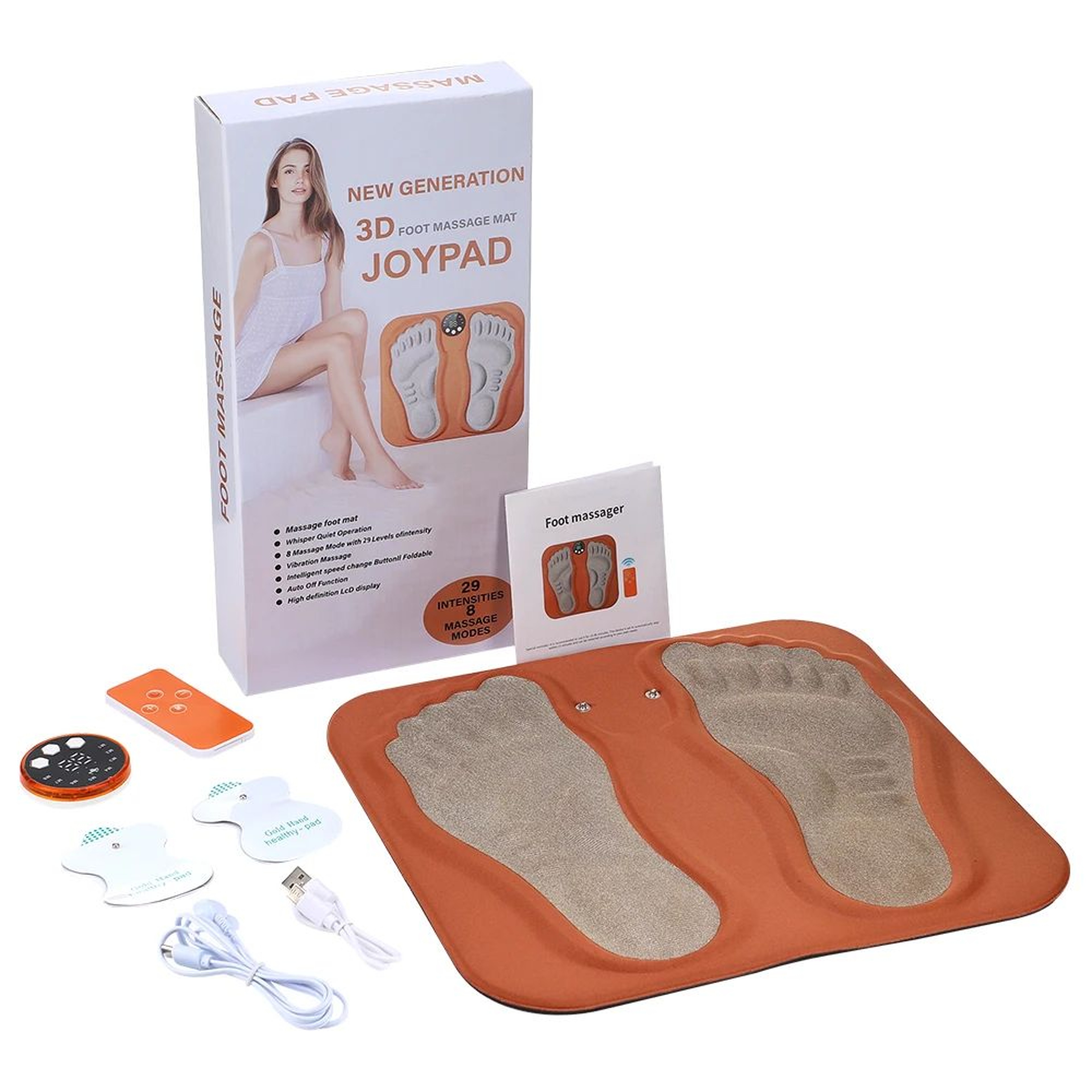 Smart Foot Massager Pad Electric EMS Foot Massage Mat With Remote Control 7