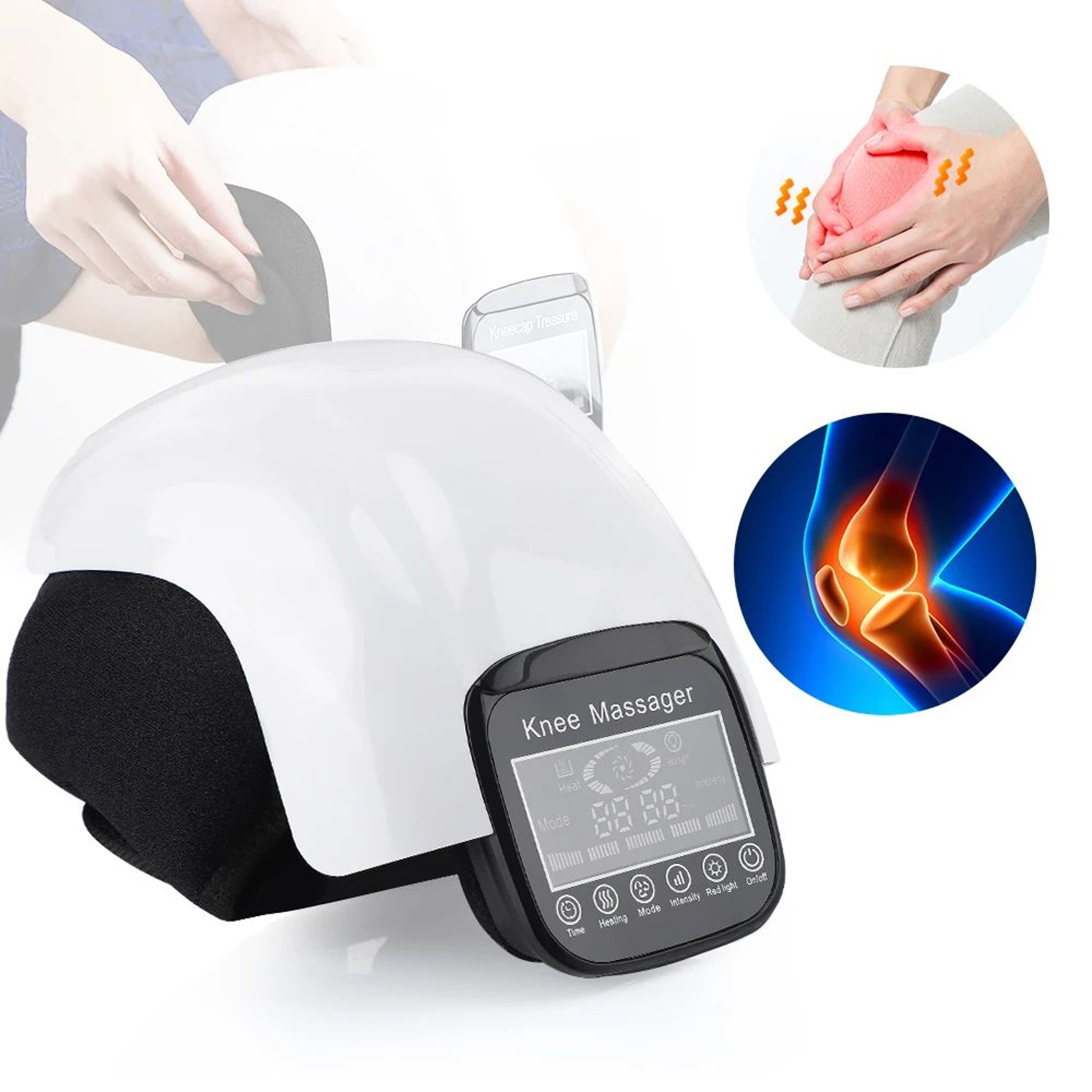 Wireless Knee Massager Air Compression Knee Therapy Device With Heat And Vibration 0