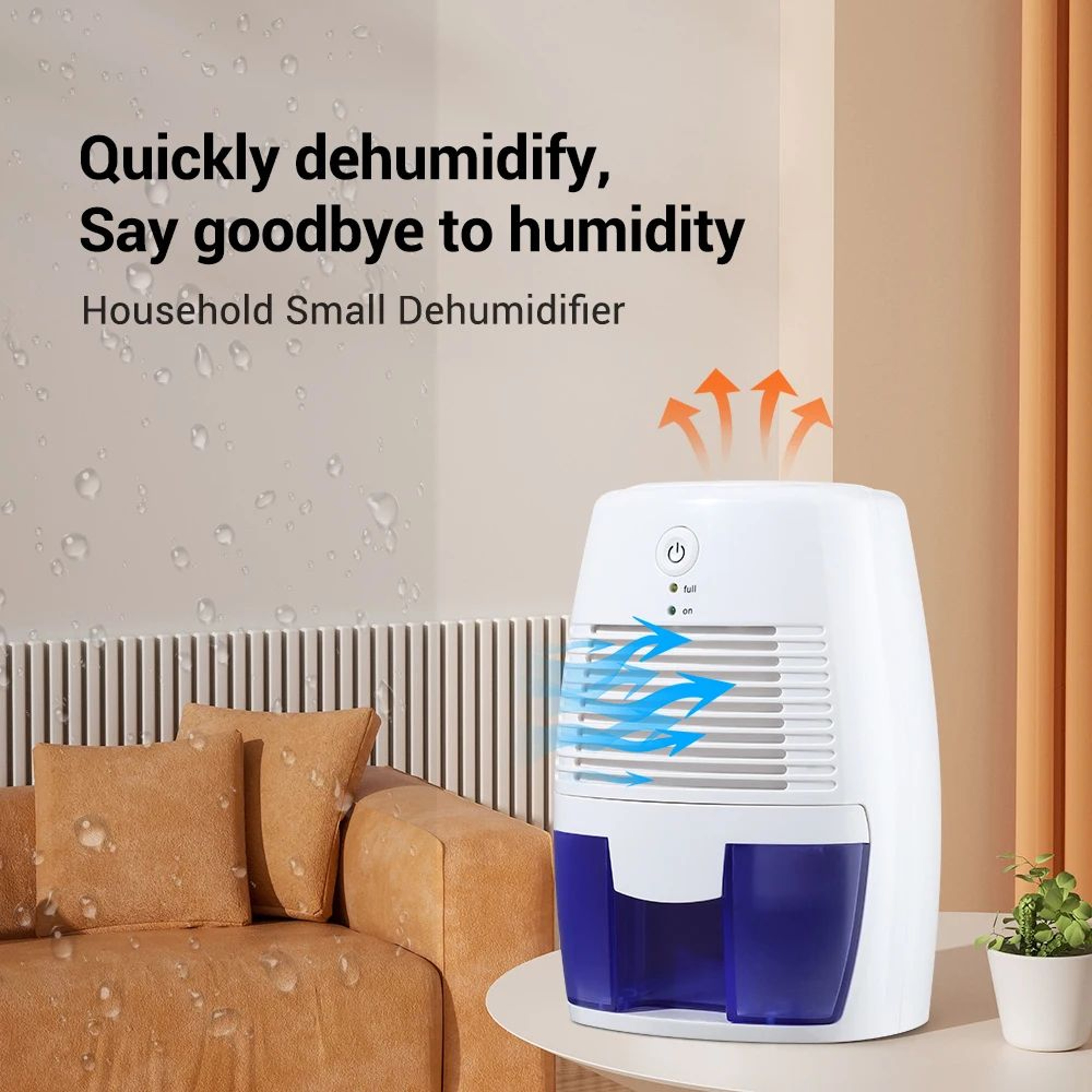 Portable Mini Dehumidifier Air Purifier USB Quiet Moisture Absorber 5