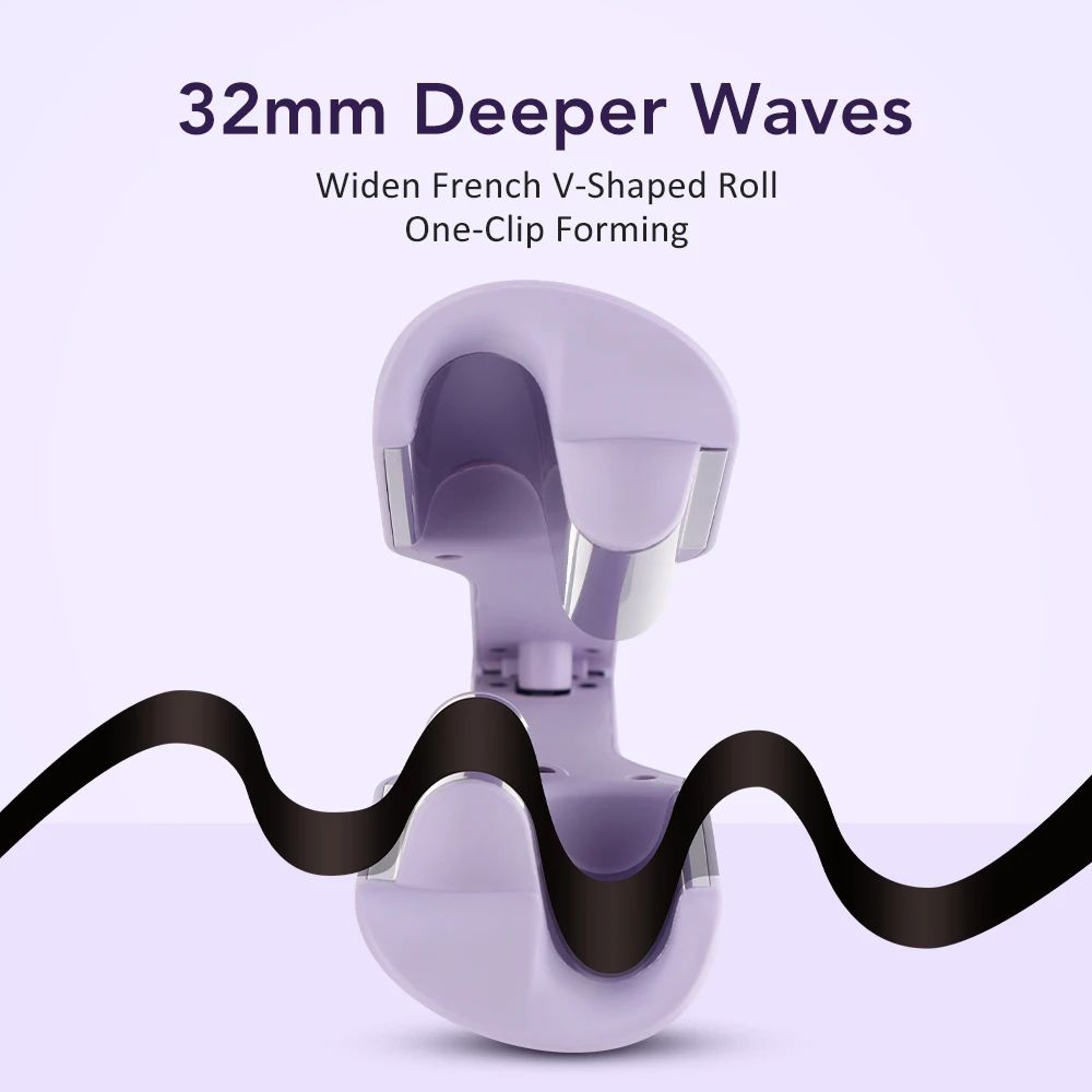 32mm Hair Curler Deep Wave Curling Iron Fast Heating Hair Styling Tool 5