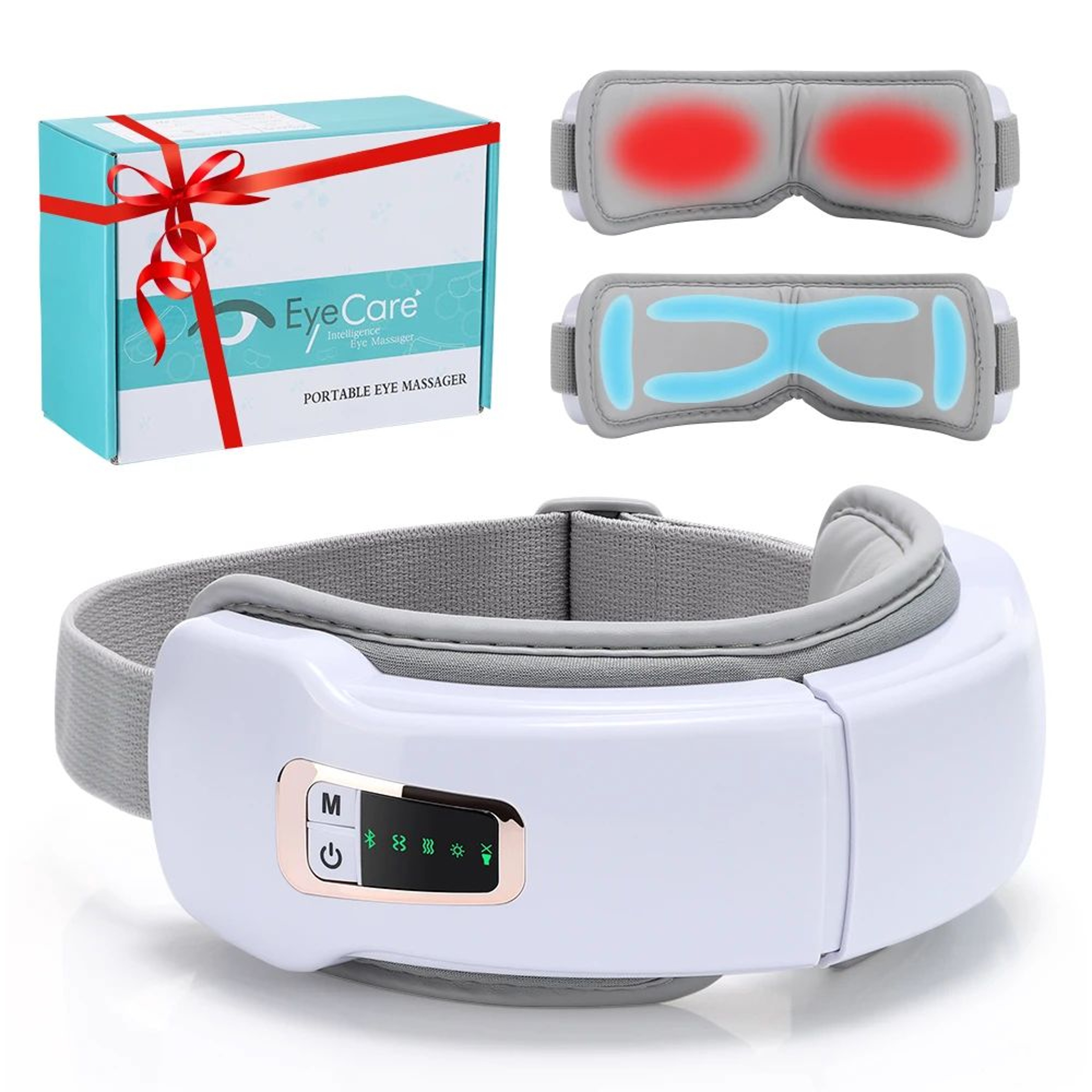 Smart Eye Massager With Air Compression Heat And Bluetooth Relaxation Glasses 0