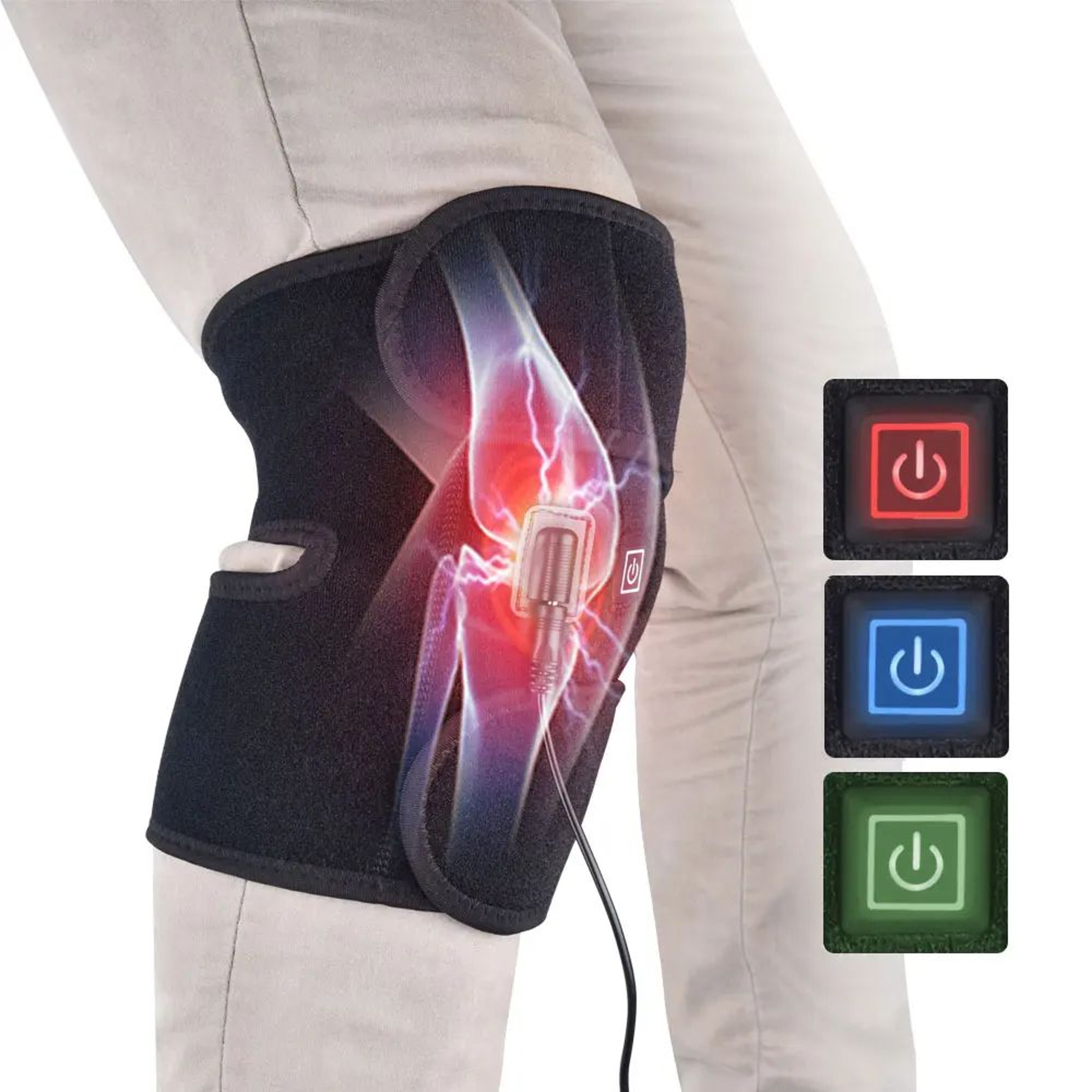 Heated Knee Support Brace USB Knee Wrap For Pain Relief And Comfort 1