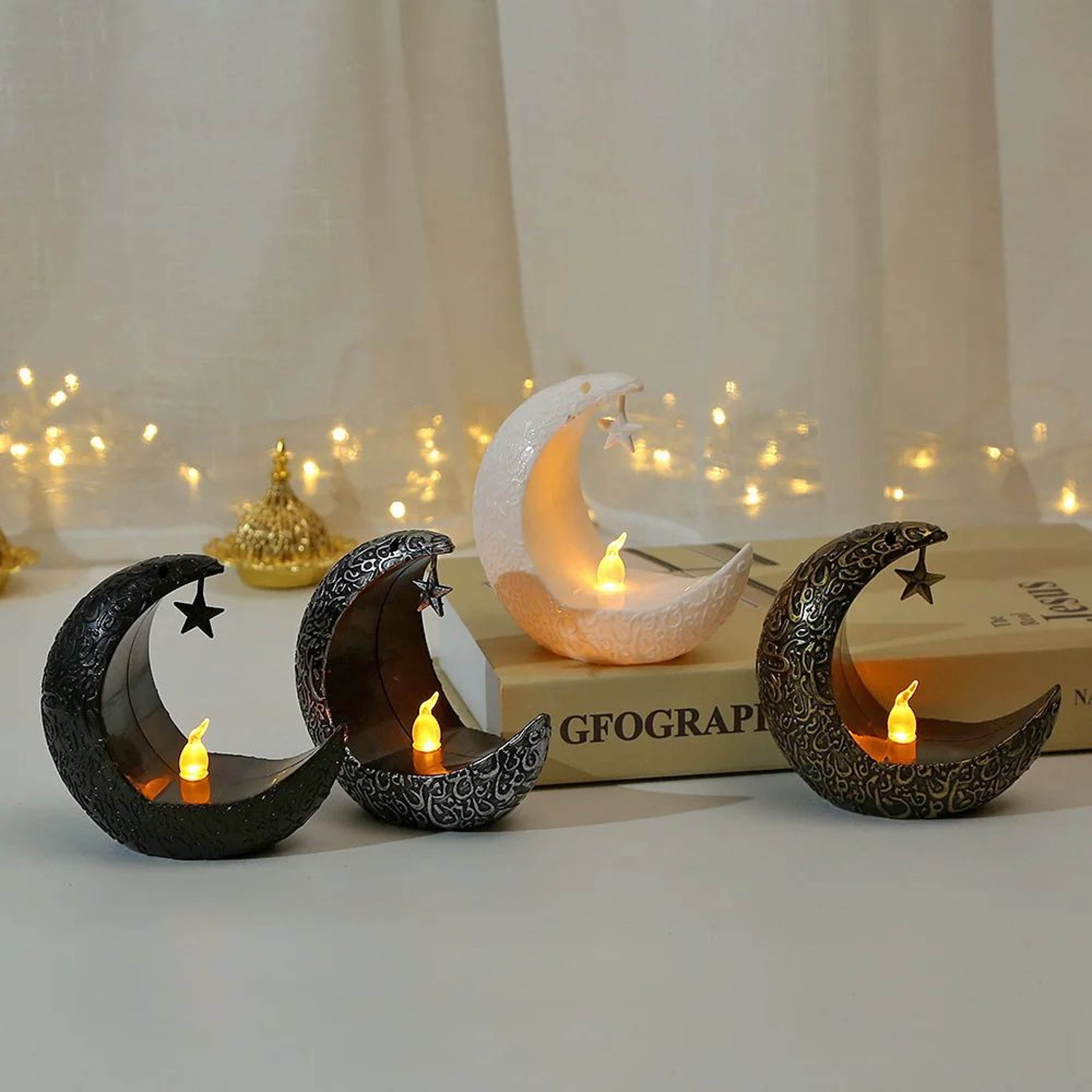 Ramadan Star Moon LED Lamp Elegant Islamic Decor Light 1