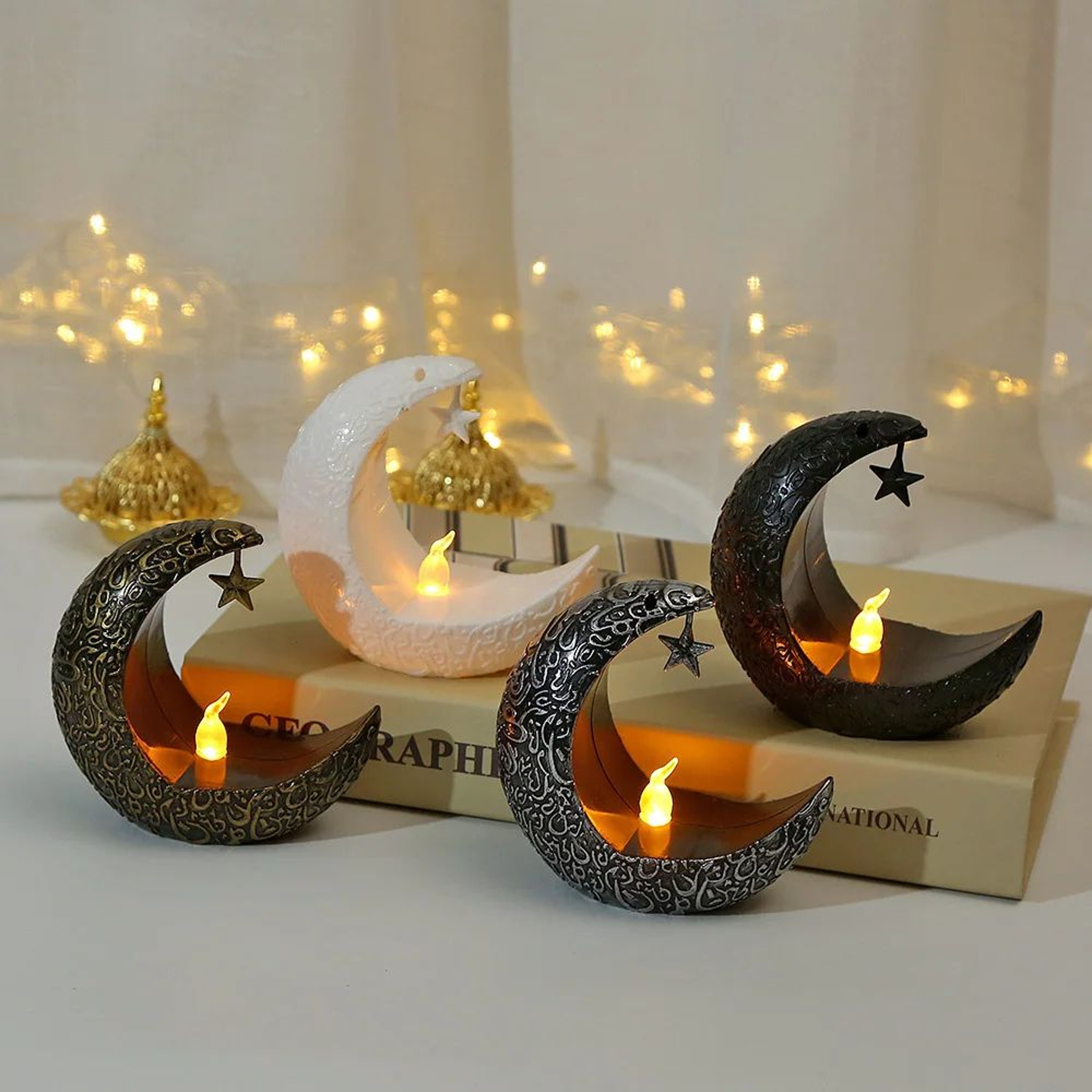 Ramadan Star Moon LED Lamp Elegant Islamic Decor Light 2