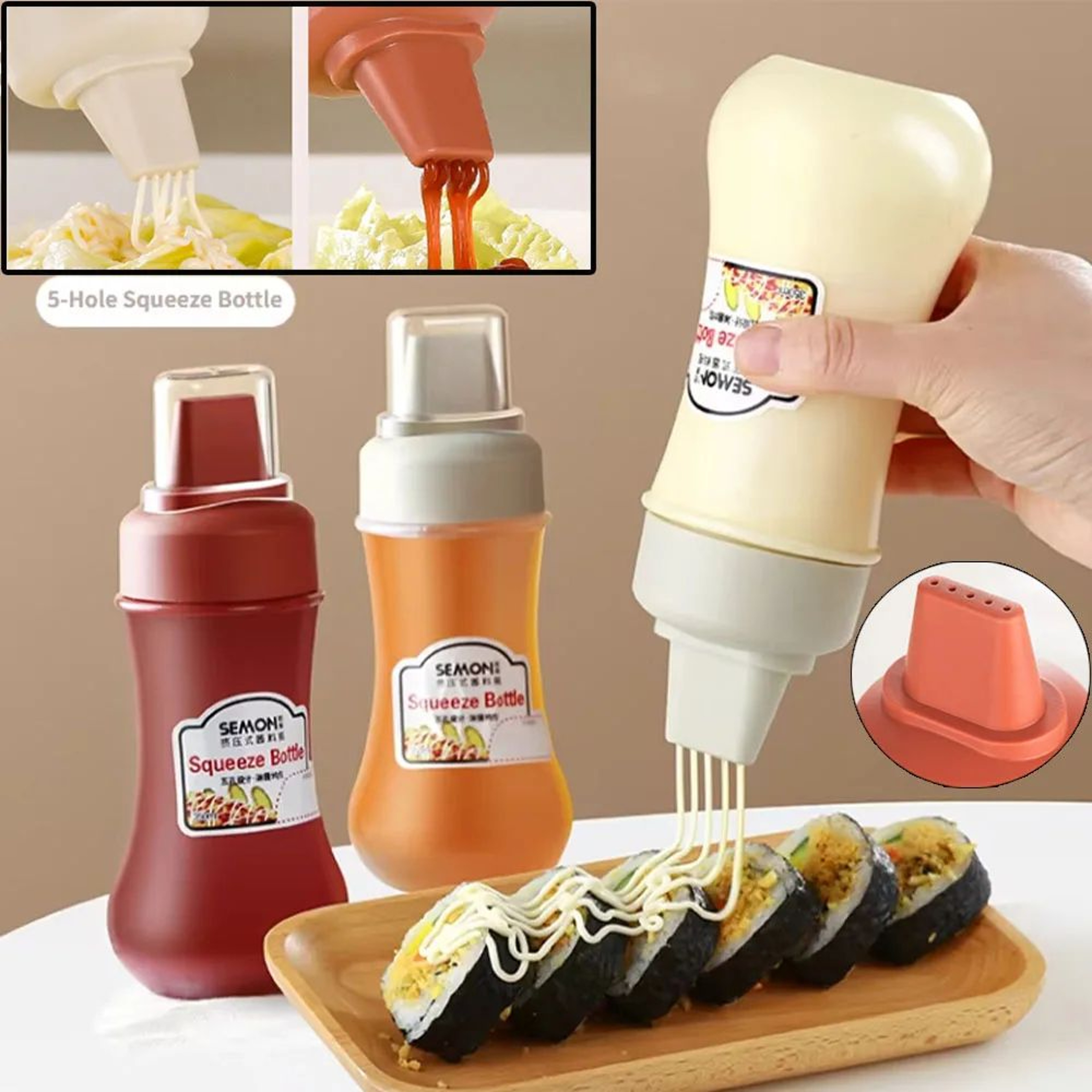 Squeeze Sauce Bottle 350ml Easy Dispensing Condiment Container 0