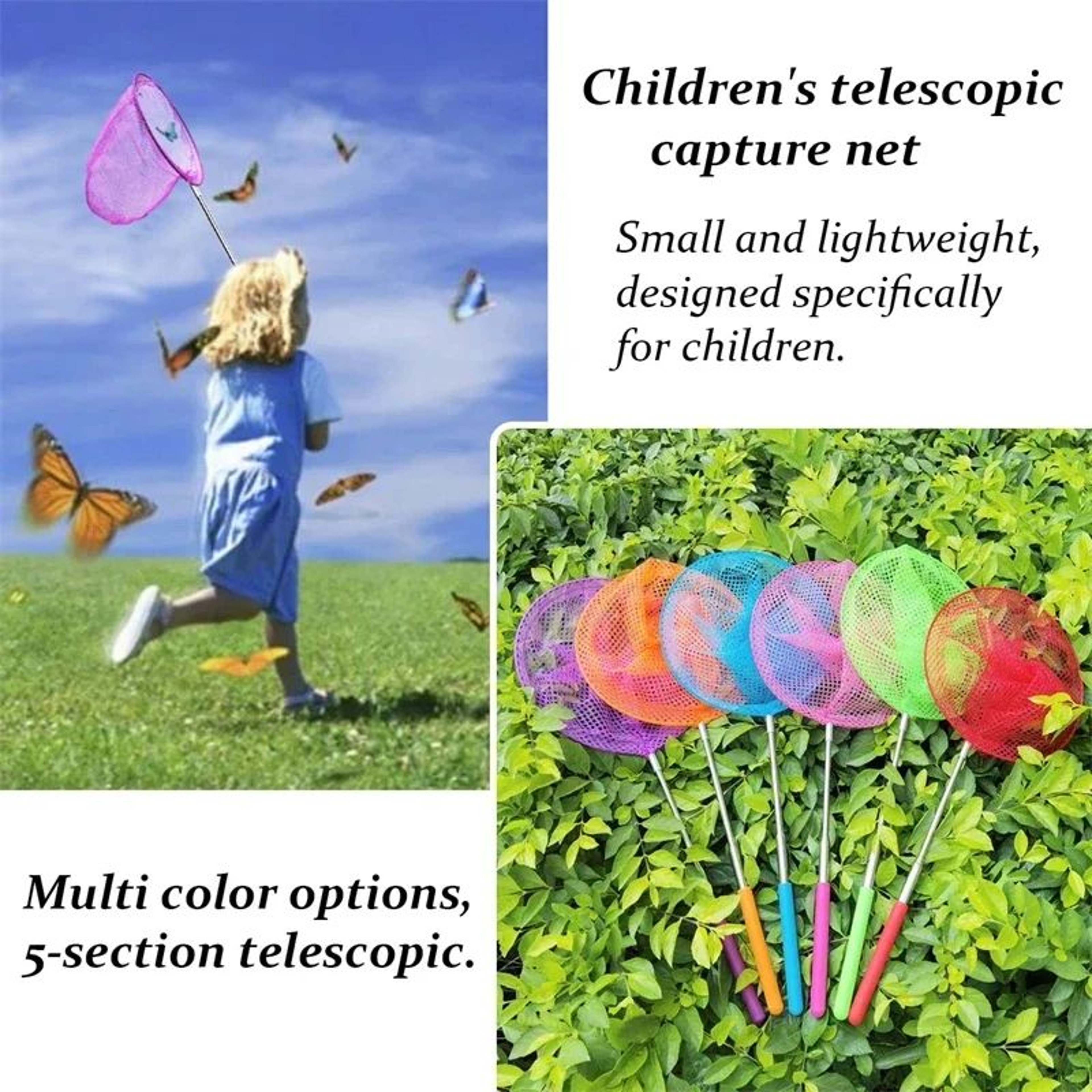 Telescopic Butterfly Net Insect Catcher With Extendable Handle 4