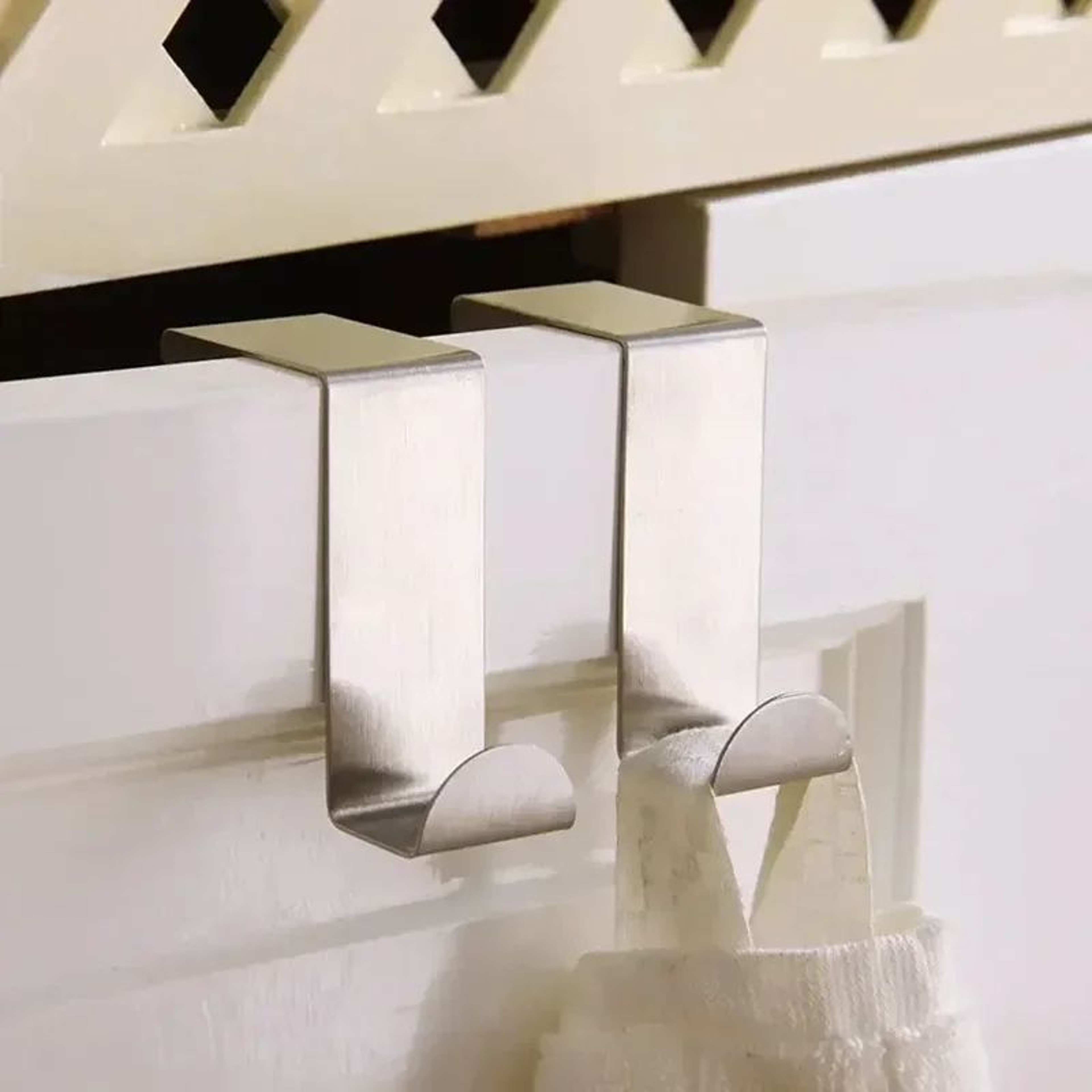 Z Shaped Over Door Hook Stainless Steel Organizer For Home Storage 1
