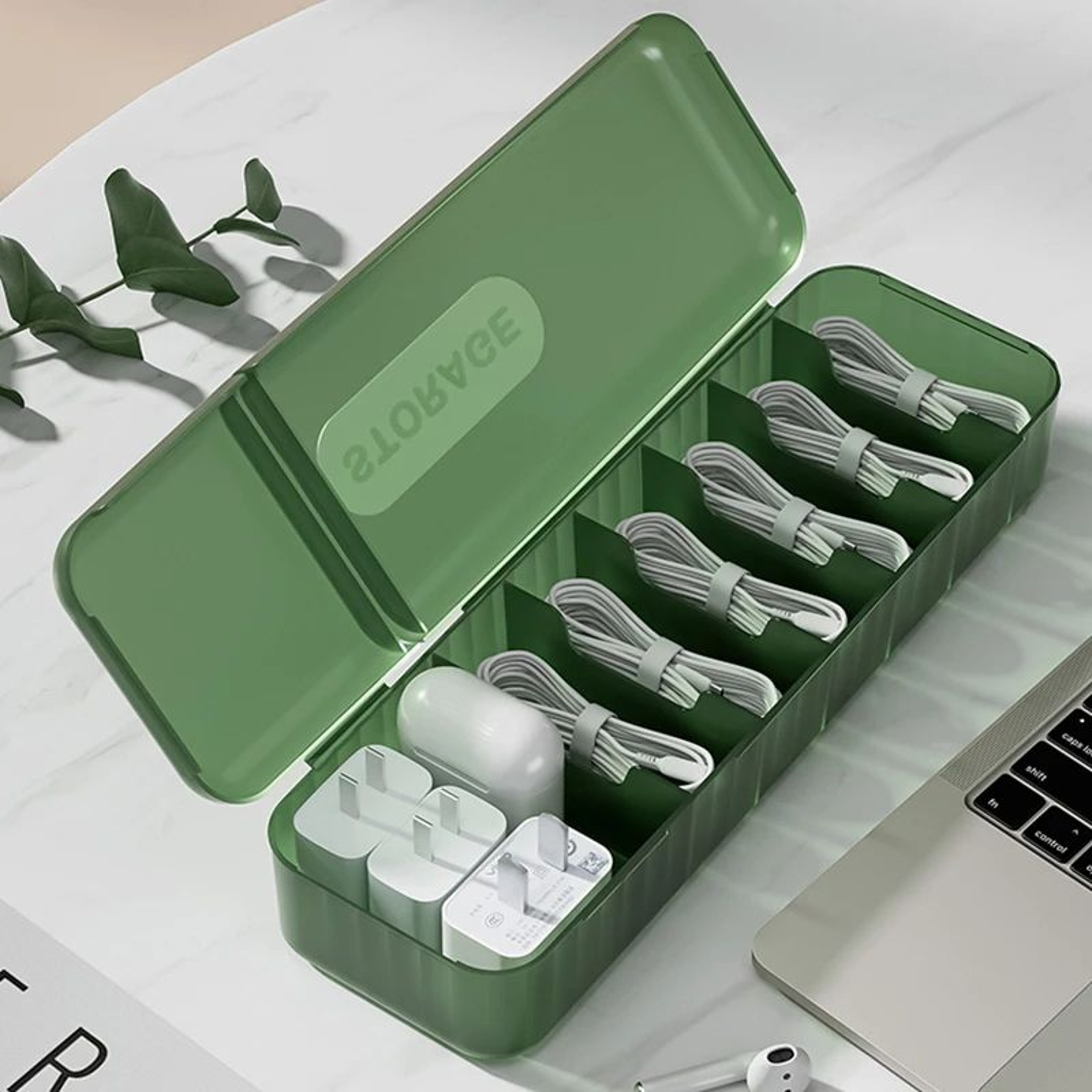 Smart Cable Organizer Box Desk Cord Management Storage Case 3