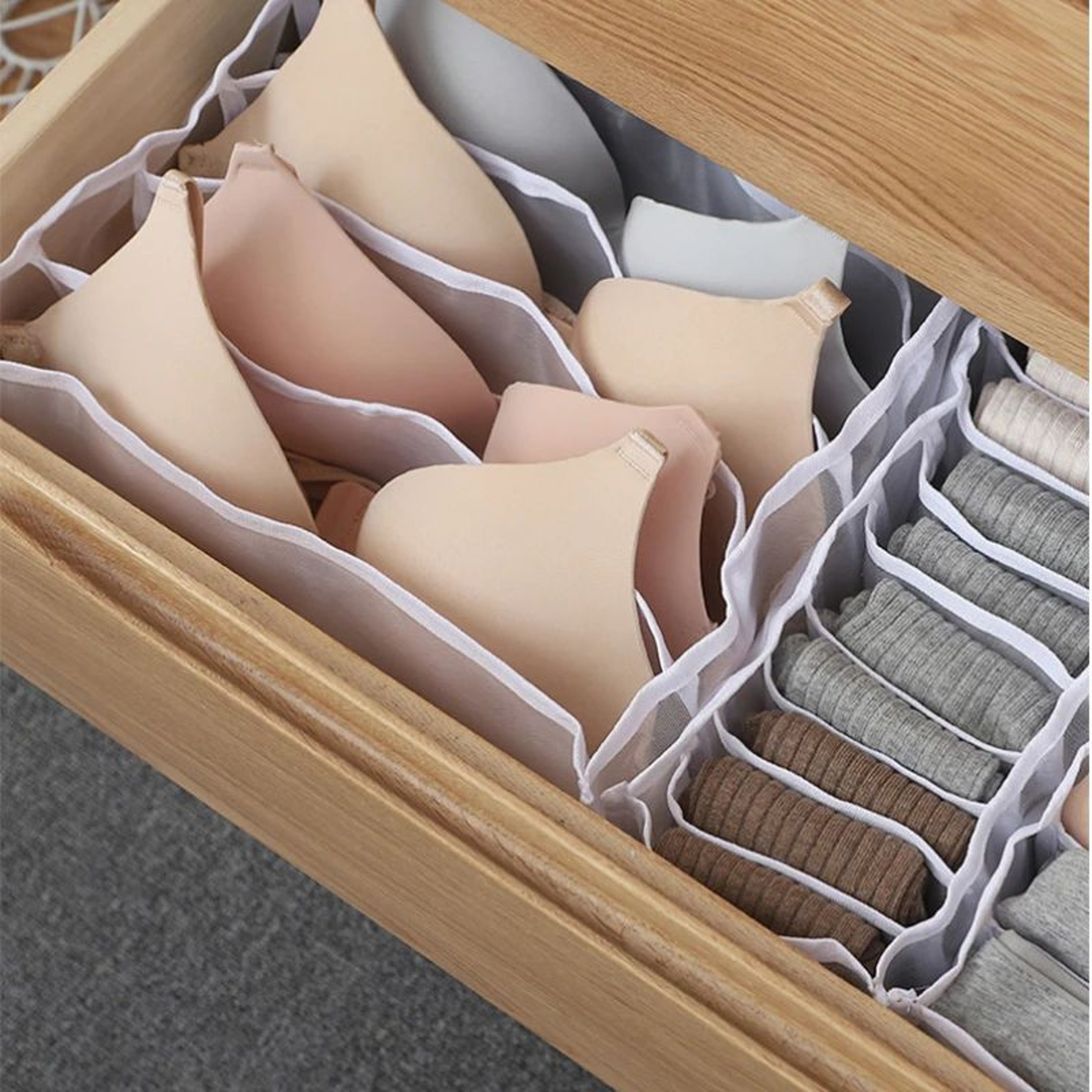 Underwear Organizer Drawer Box Multi Compartment Closet Storage Divider 3