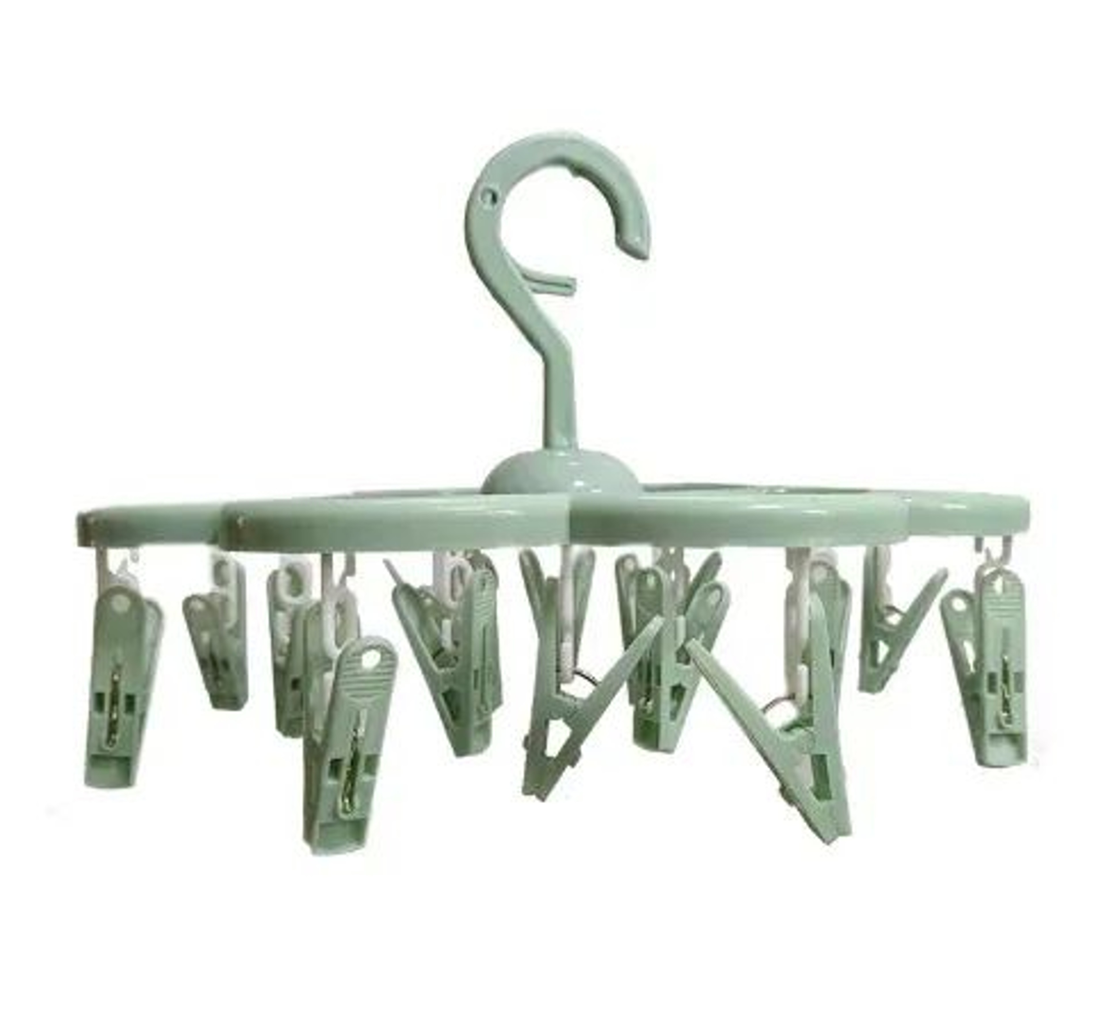 Foldable Clothes Drying Rack With Clips Portable Laundry Hanger Sock Drying Rack 7