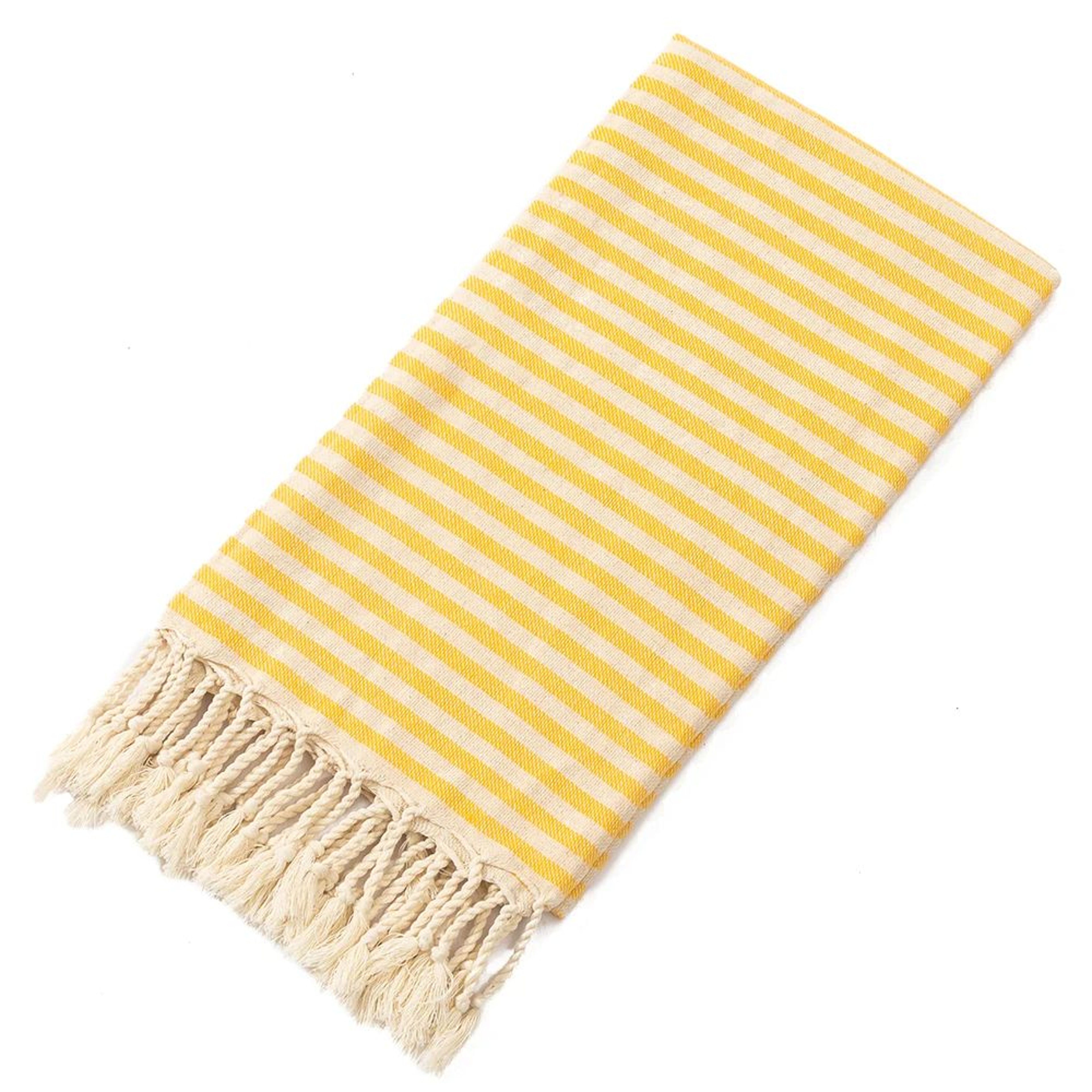 Luxury Turkish Cotton Beach Towel Oversized Striped Tassel Bath Wrap 10