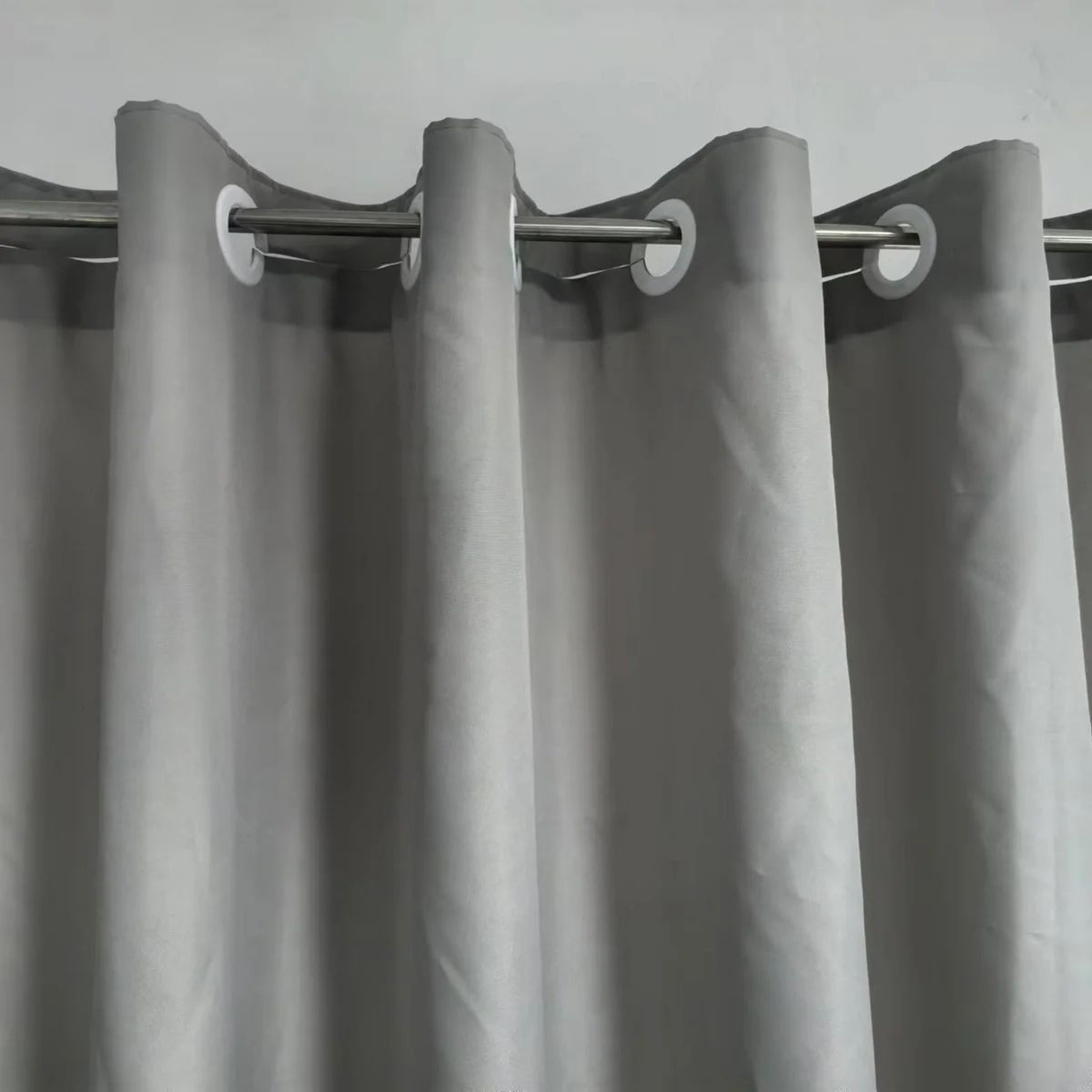 No Hook Shower Curtain Hotel Quality Fabric Waterproof Bathroom Curtain 5