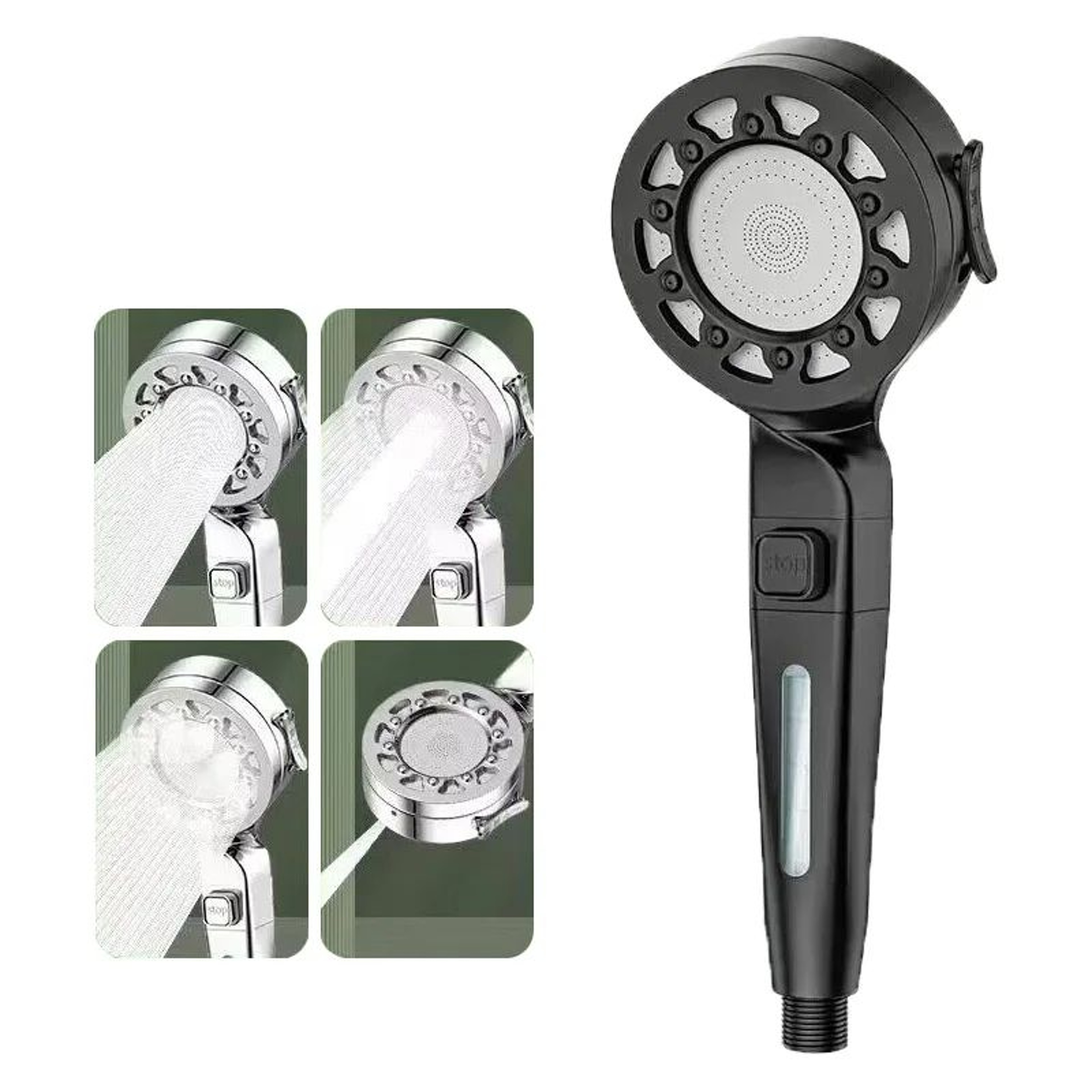 High Pressure Shower Head With Filter 4 Mode Adjustable Water Saver 6