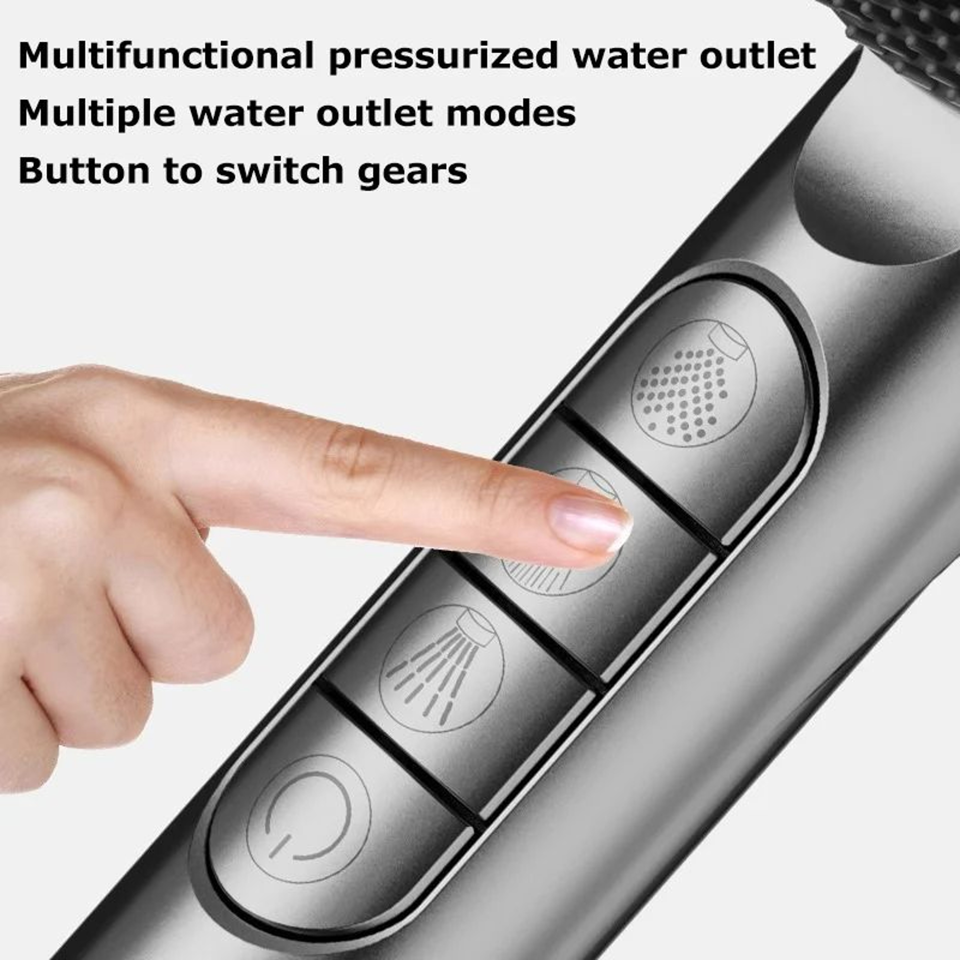 High Pressure Handheld Shower Head 4 Mode Adjustable Bathroom Set 5