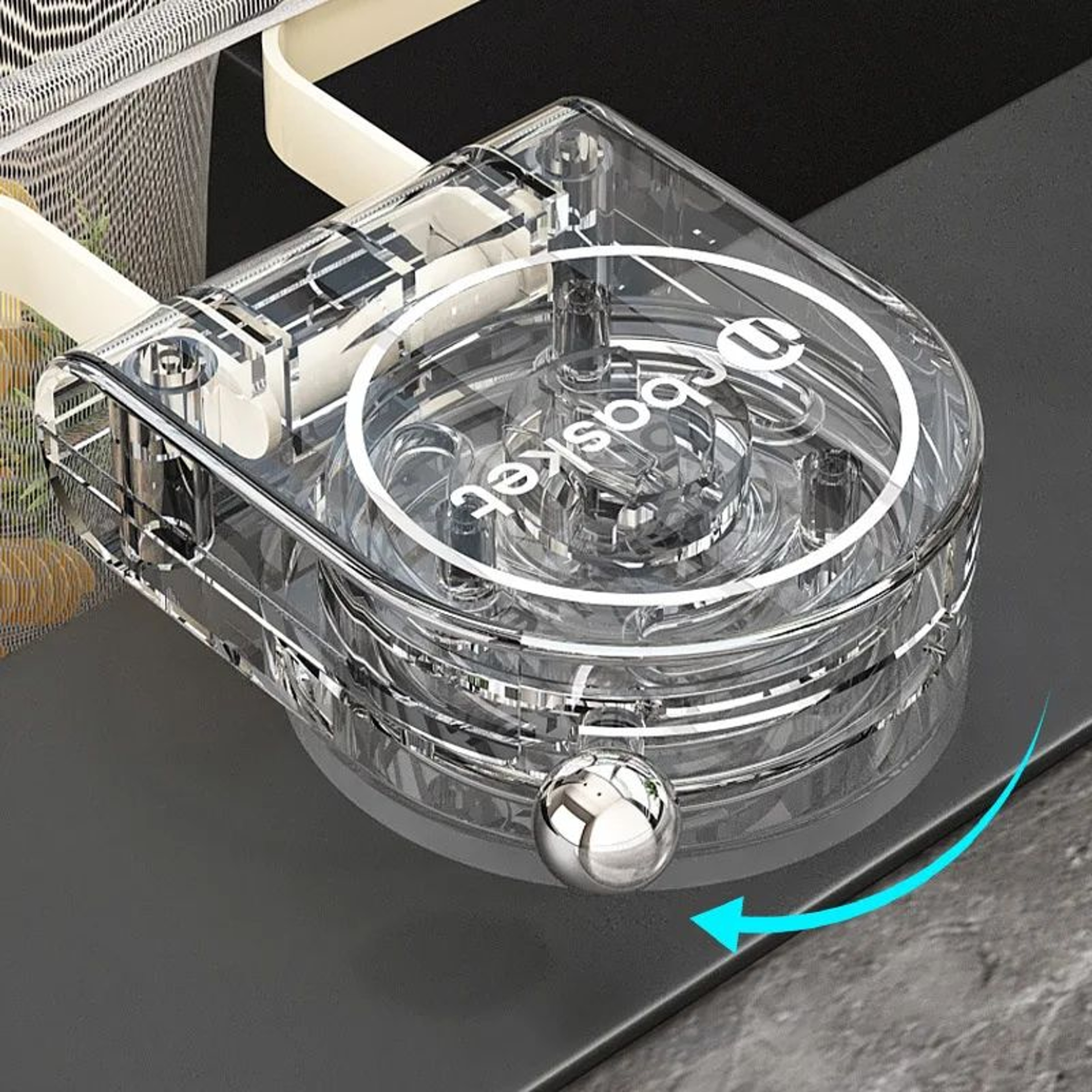 Kitchen Sink Drain Filter Rack With Suction Cup Holder 4