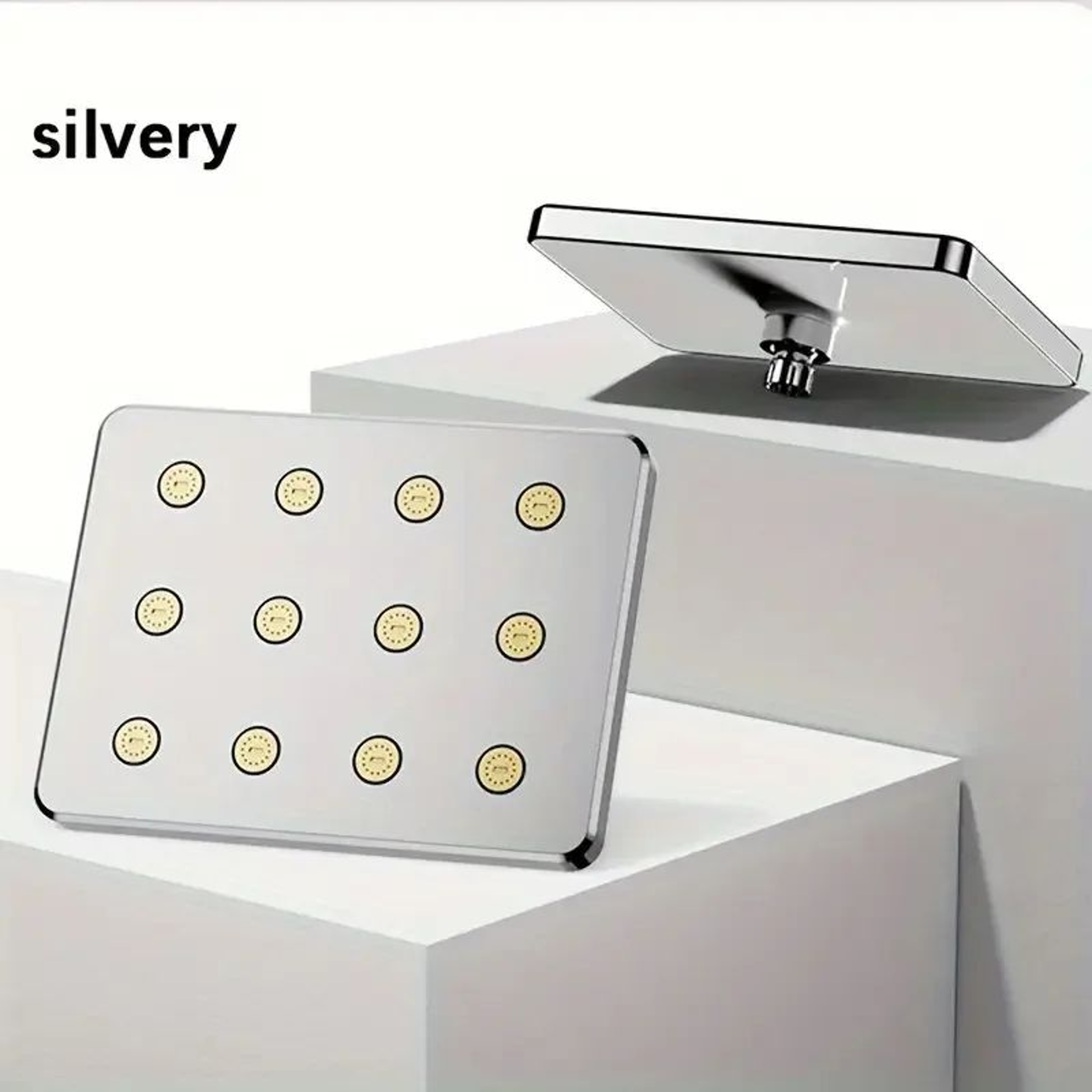 10 Inch High Pressure Rainfall Shower Head Overhead Bathroom Sprayer 7