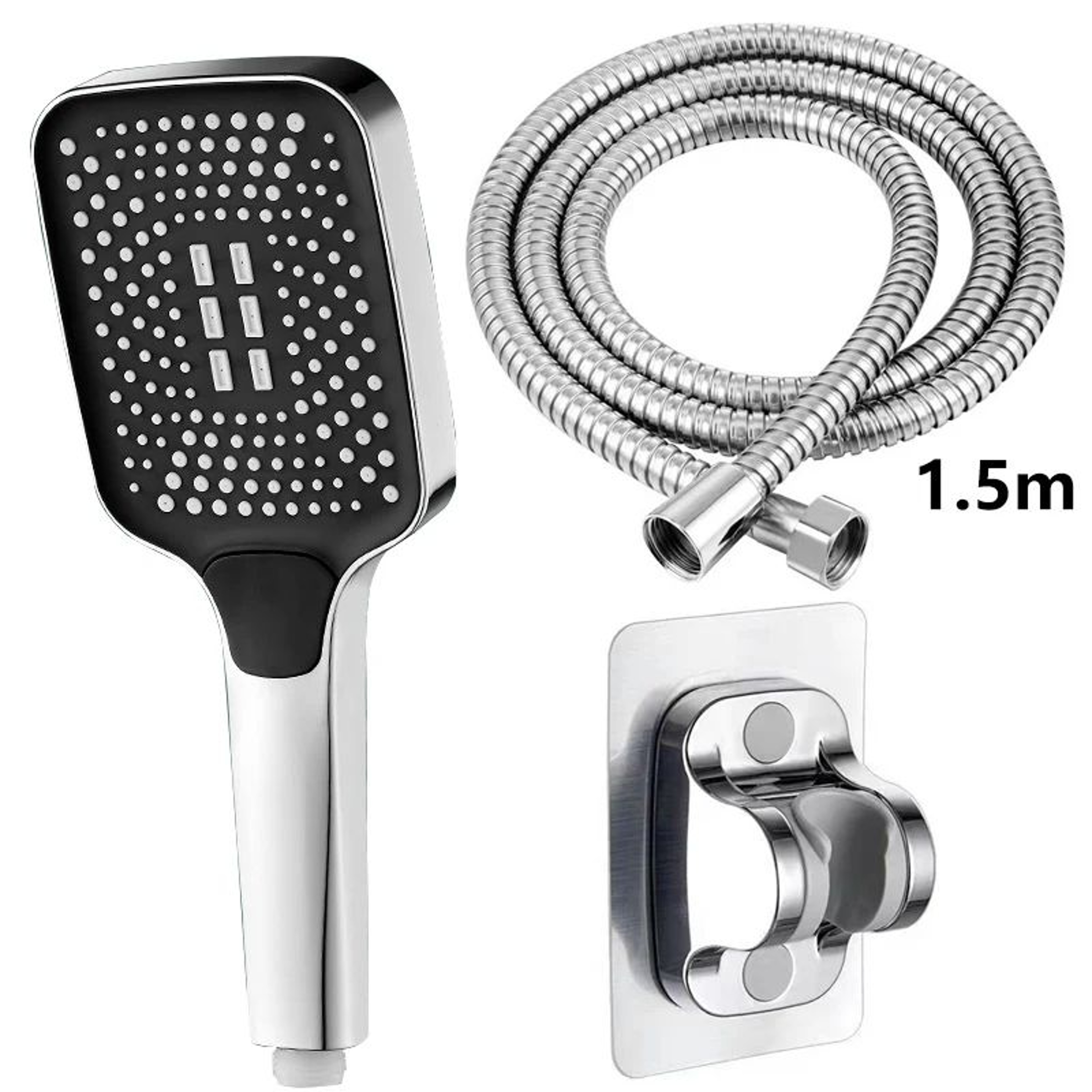 High Pressure Adjustable Shower Head 3 Mode Rainfall Shower 10