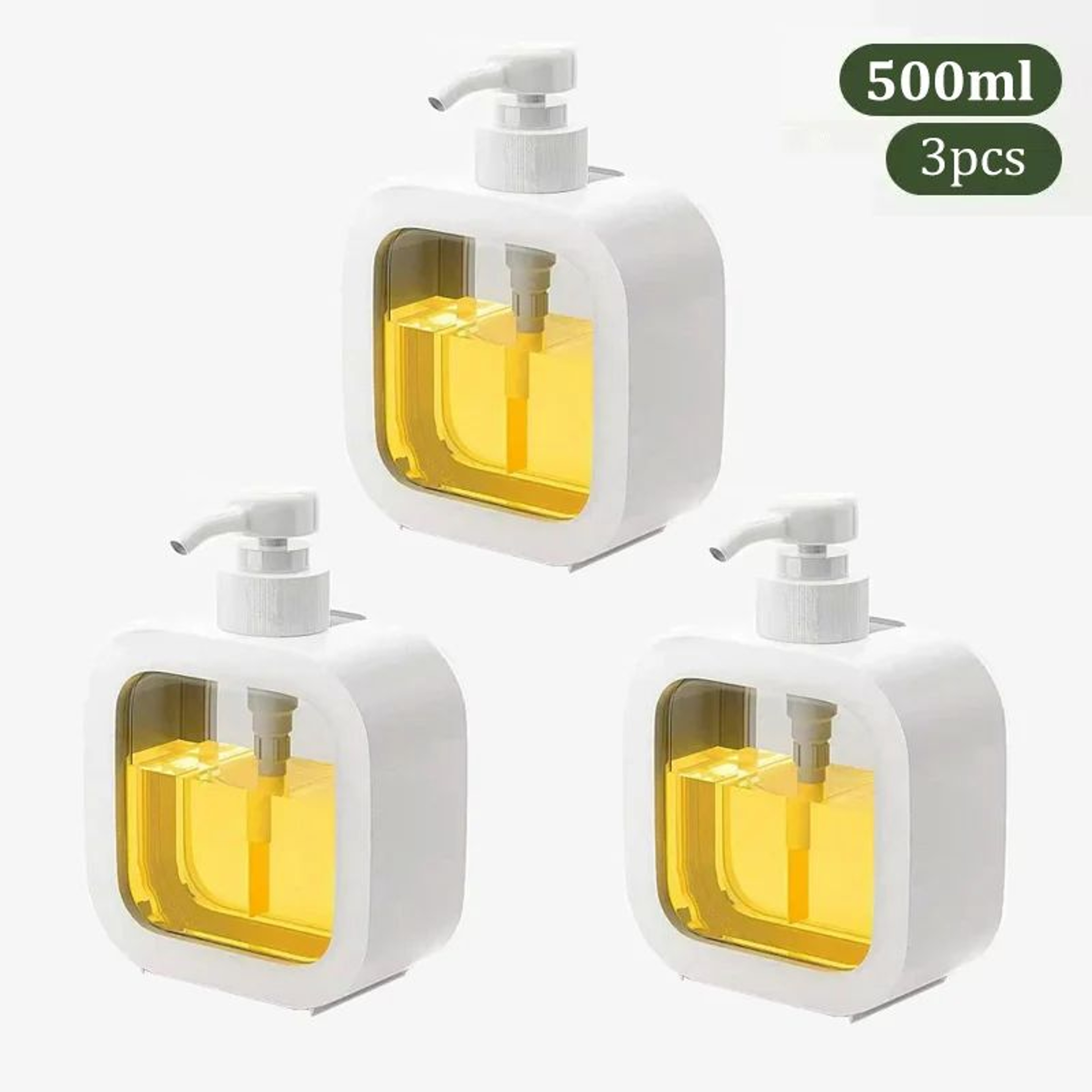 Transparent Soap Dispenser Bottle Refillable Lotion Pump Container 11